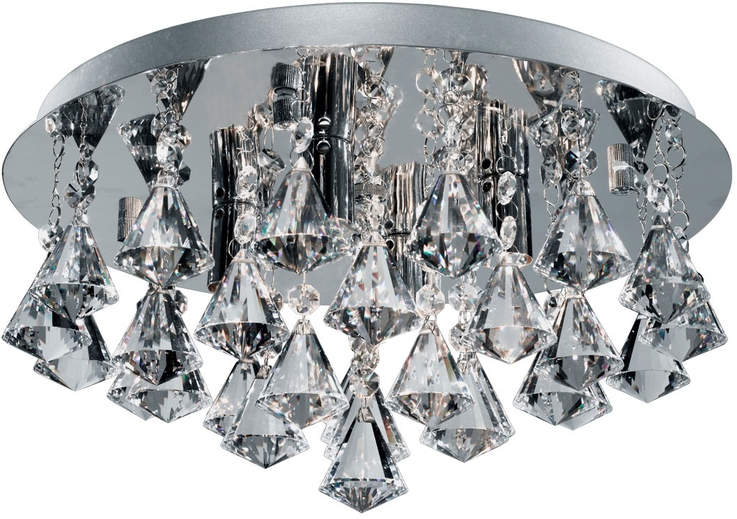 Searchlight Deckenleuchte »Hanna 4Lt Flush - Chrome Metal & Clear Crystal« G9 1 Stk.