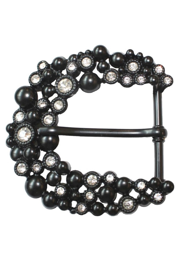 Rettungsring Gürtel Gürtelschnalle Wechselschnalle "Strass Dorn Schwarz" günstig online kaufen