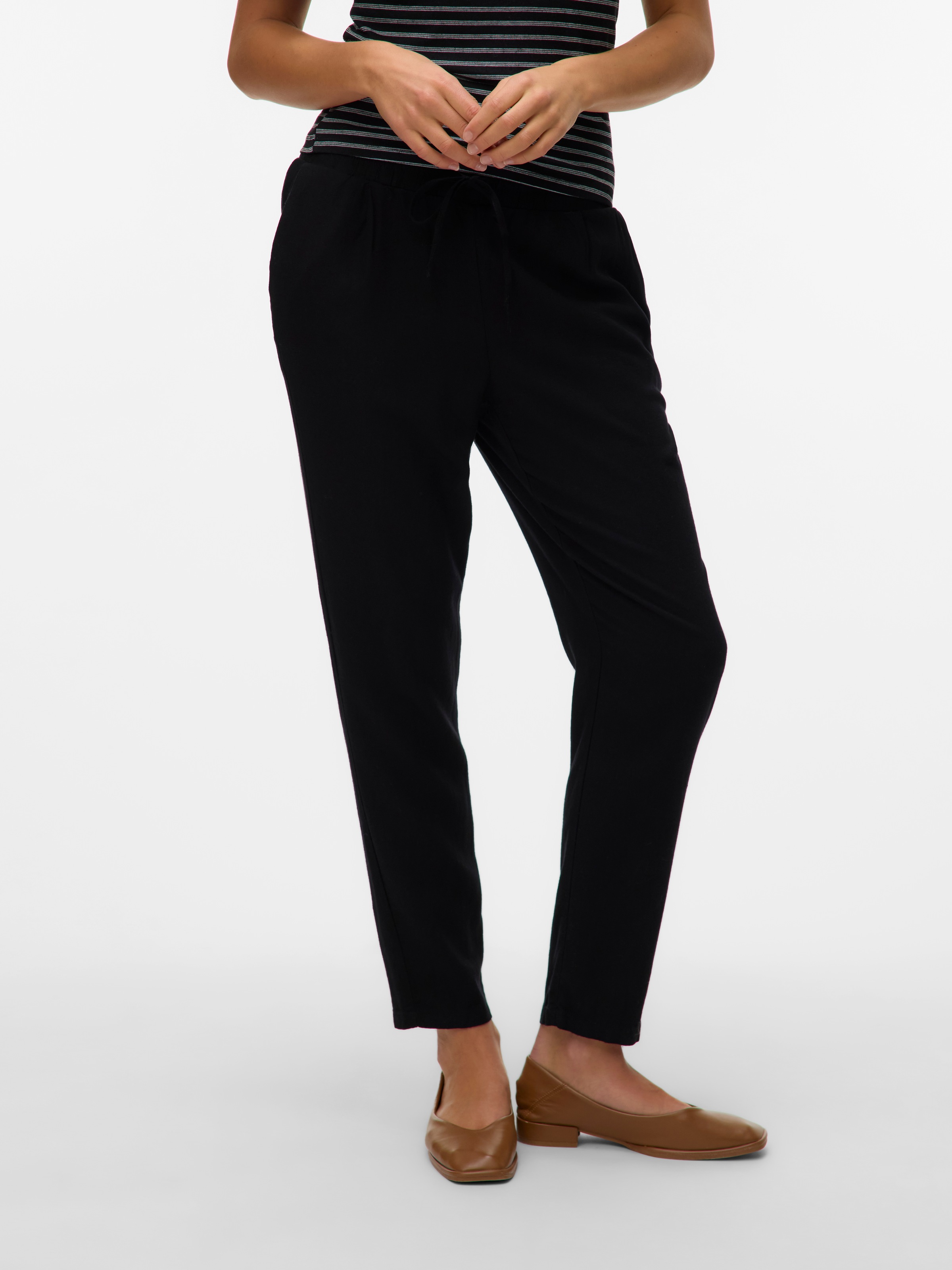 Vero Moda Schlupfhose "VMJESMILO MW ANKLE PANTS WVN NOOS" mit Leinen, elast günstig online kaufen
