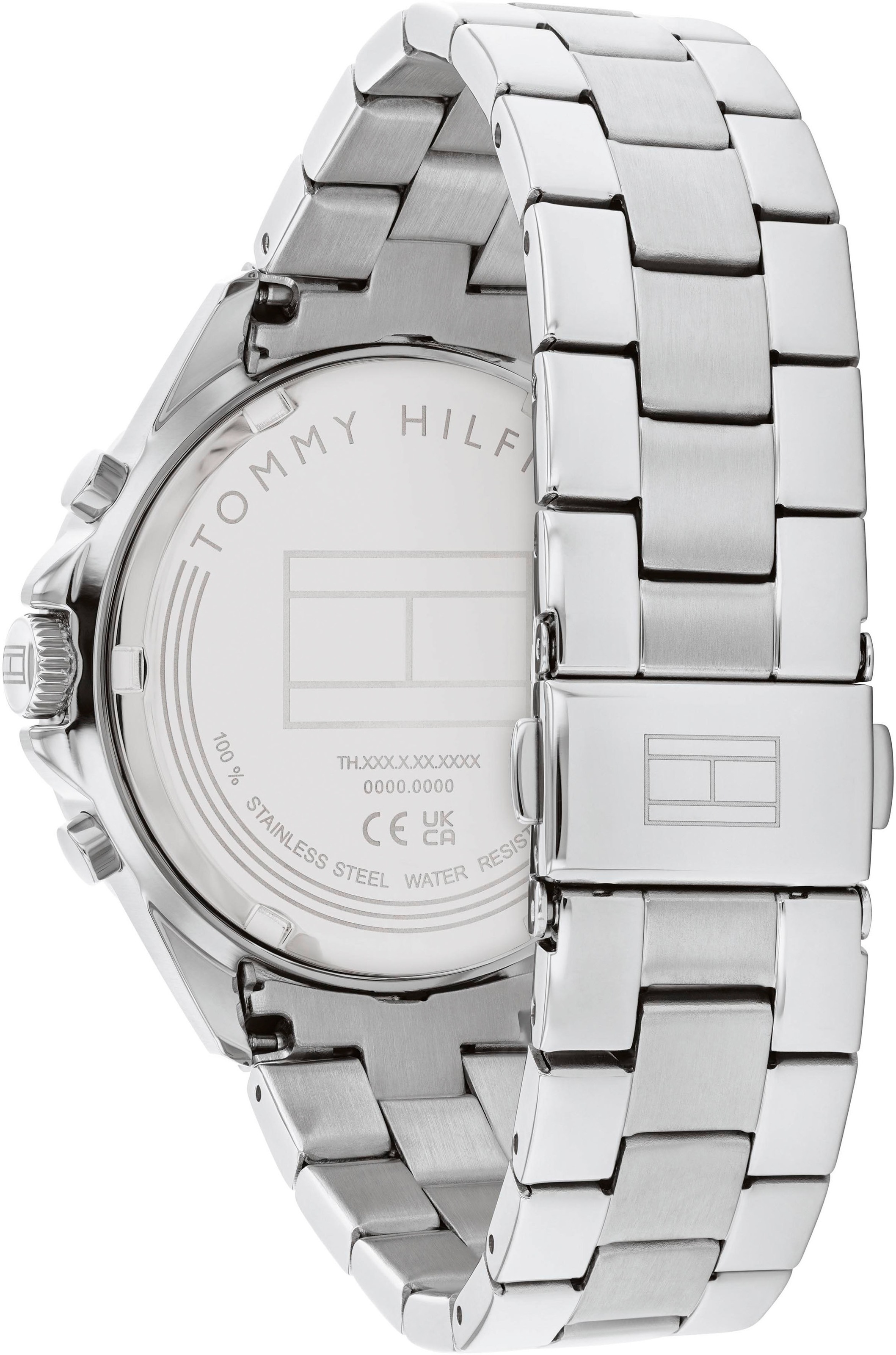 Tommy Hilfiger Multifunktionsuhr »MELLIE«, Quarzuhr, Armbanduhr, Damen, Datum, Glaskristalle, Edelstahlarmband