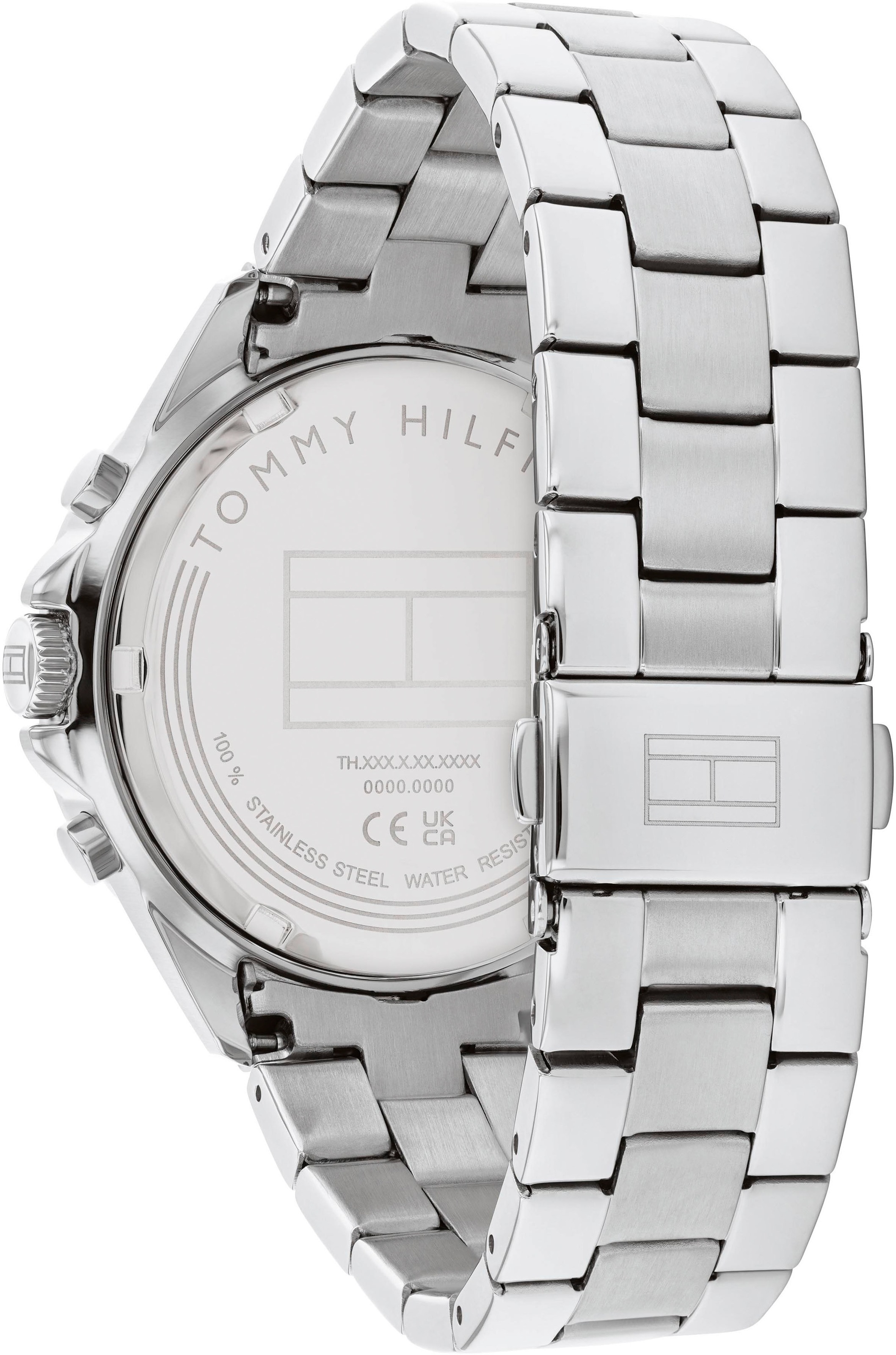 Tommy Hilfiger Multifunktionsuhr »Mellie«, Quarzuhr, Armbanduhr, Damen, Datum, Glaskristalle, 12/24-Std.-Anzeige