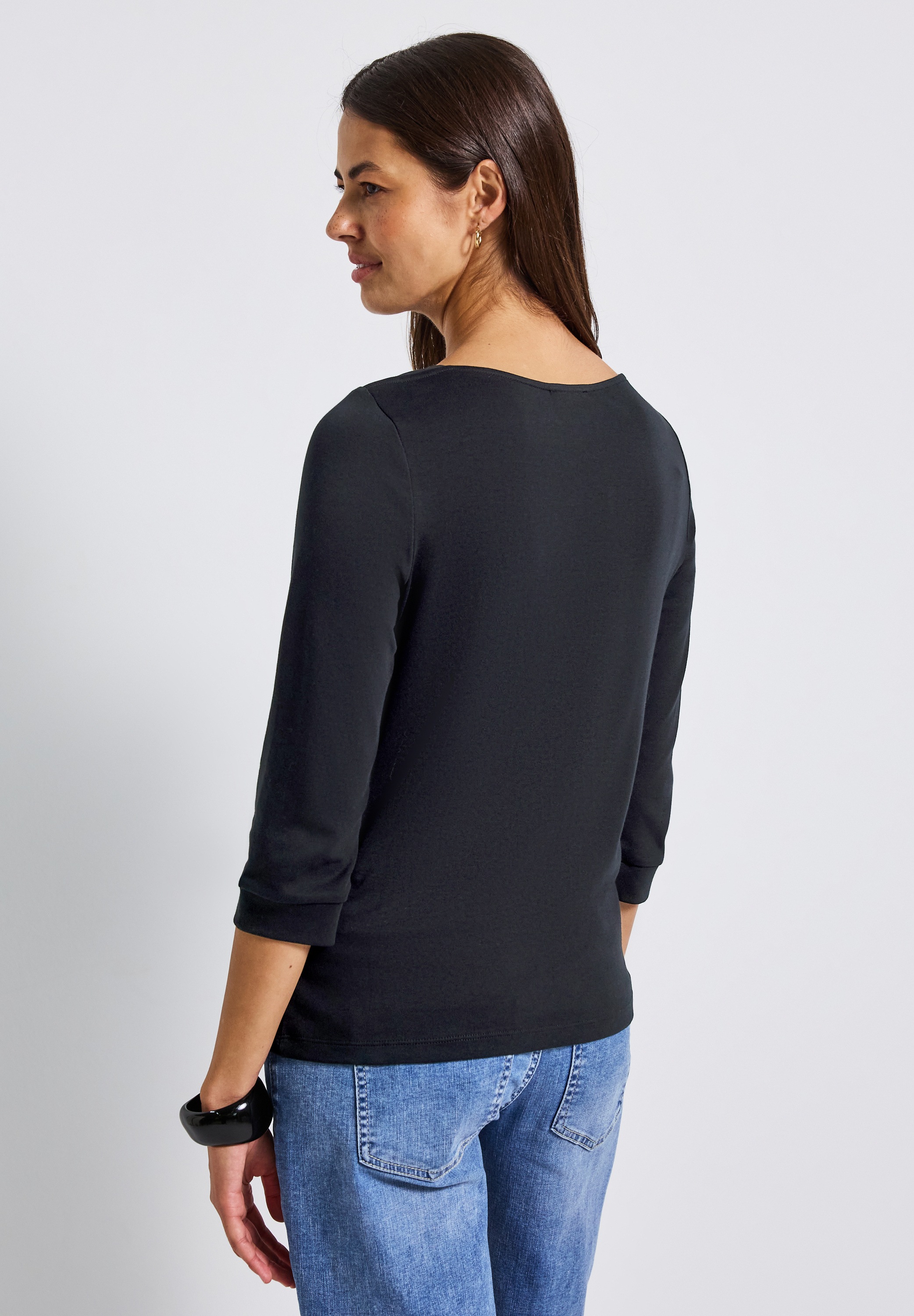 STREET ONE Langarmshirt, in Unifarbe
