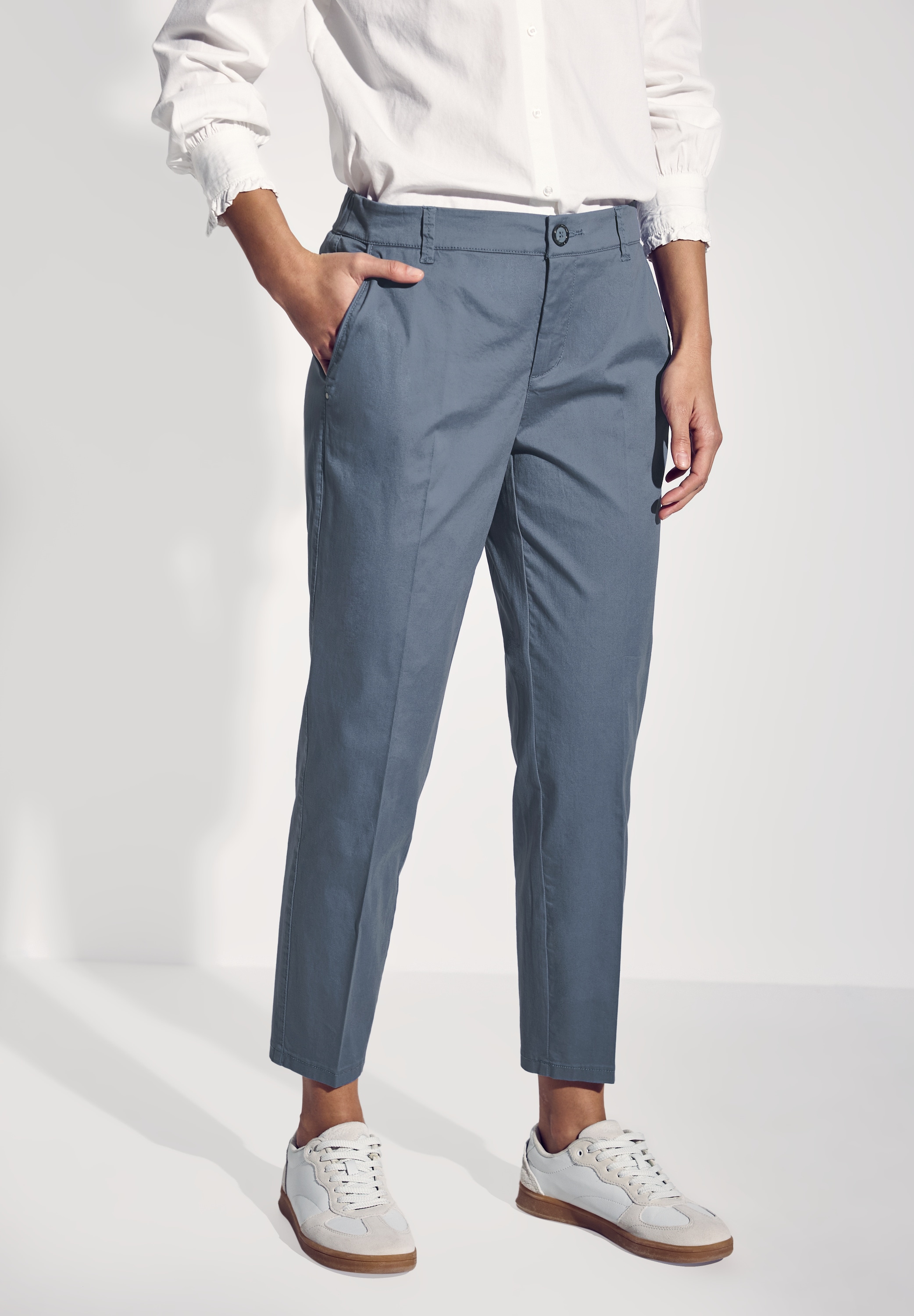 STREET ONE Chinohose, Middle Waist günstig online kaufen