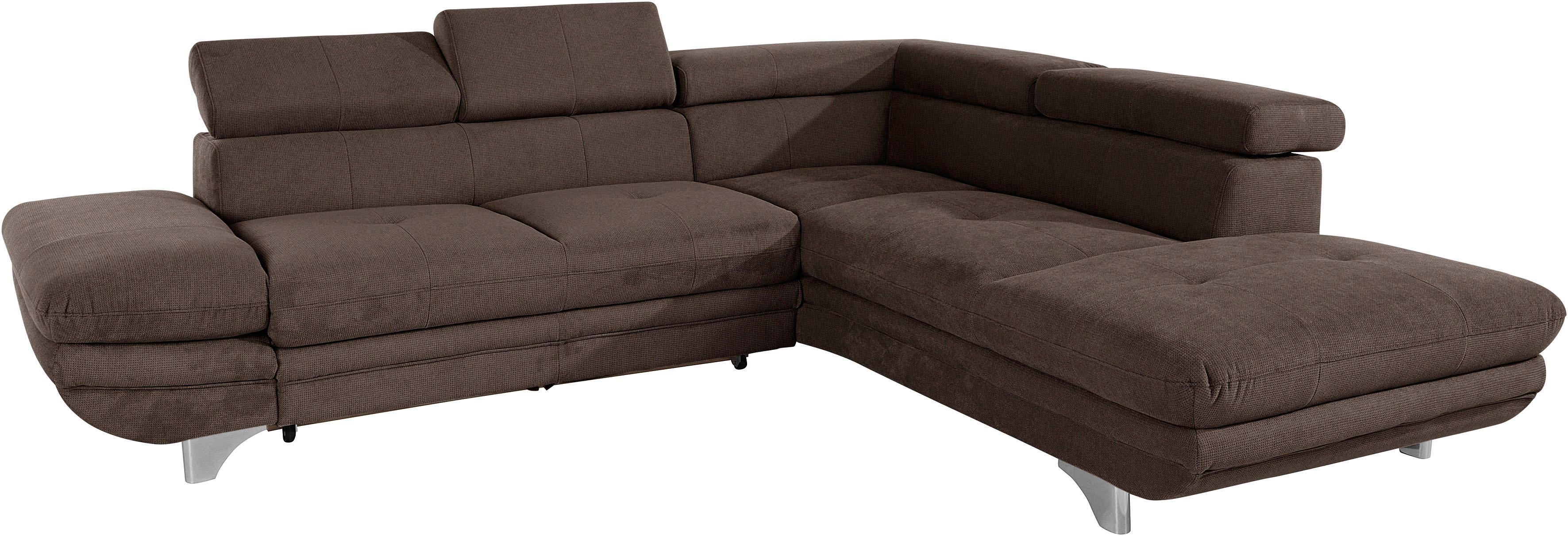 COTTA Ecksofa "Enterprise L-Form" mit Arm- & Kopfteilverstellung, wahlweise mit Schlaffunktion
