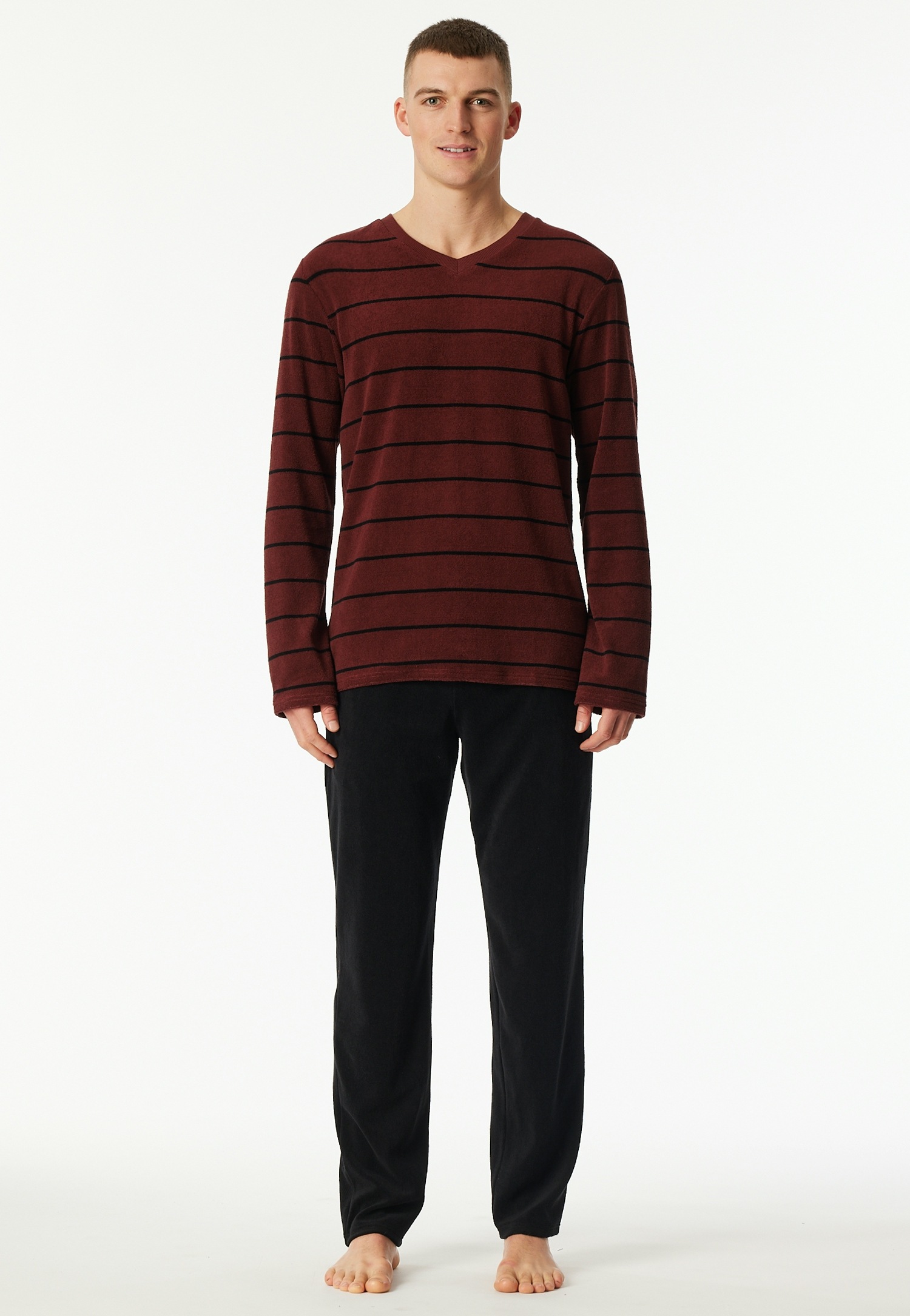 Schiesser Schlafanzug "Casual Nightwear" 2 tlg. seitliche Taschen, wärmend, günstig online kaufen