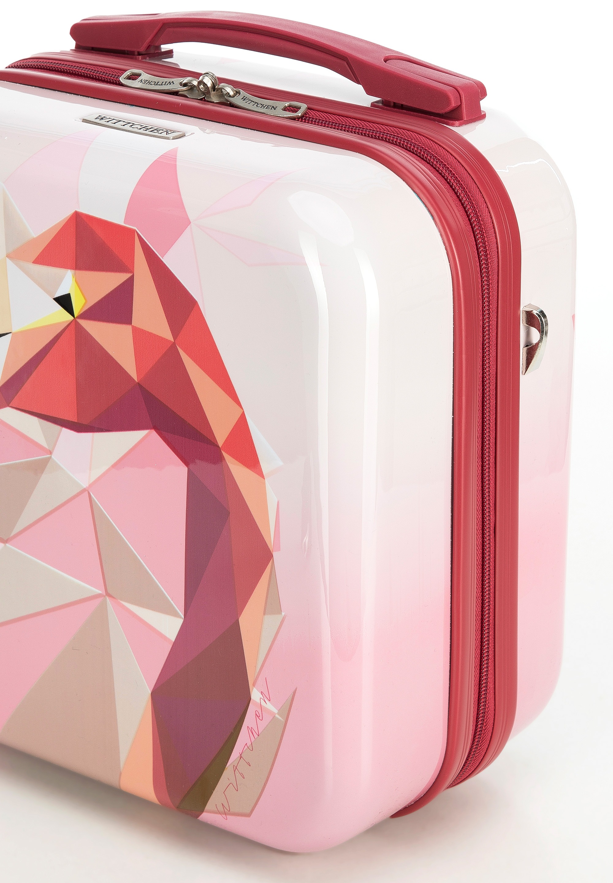 WITTCHEN Kosmetiktasche »Young«, Pink ABS Hardside Travel Cosmetic Case with Print / WITTCHEN