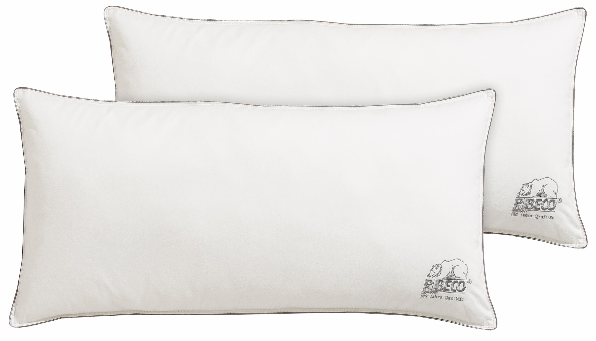 RIBECO Microfaserkissen "Marie, Kissen 40x80 cm & 80x80 cm im Spar-Set erhältlich" Füllung: 100% Polyester Spar-Set, 2 Stk. tlg. Kopfkissen-Set, flauschig &
