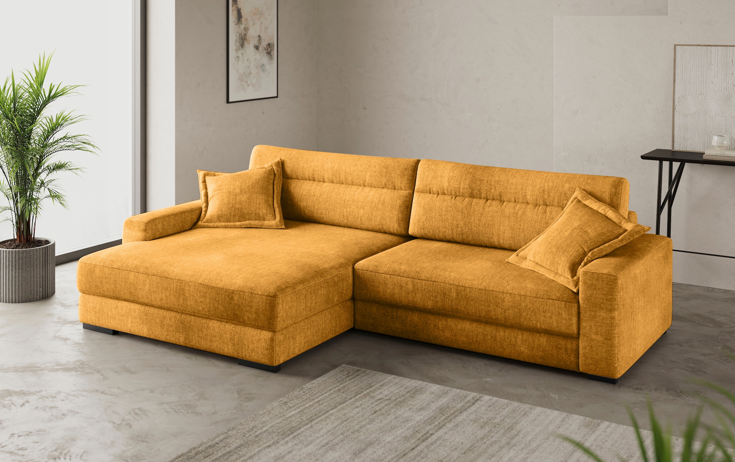 Mr. Couch Ecksofa »Marcello DuraFlex L-Form«, EasyBett, Bettkasten, Kaltschaumpolsterung, bis 140 kg belastbar