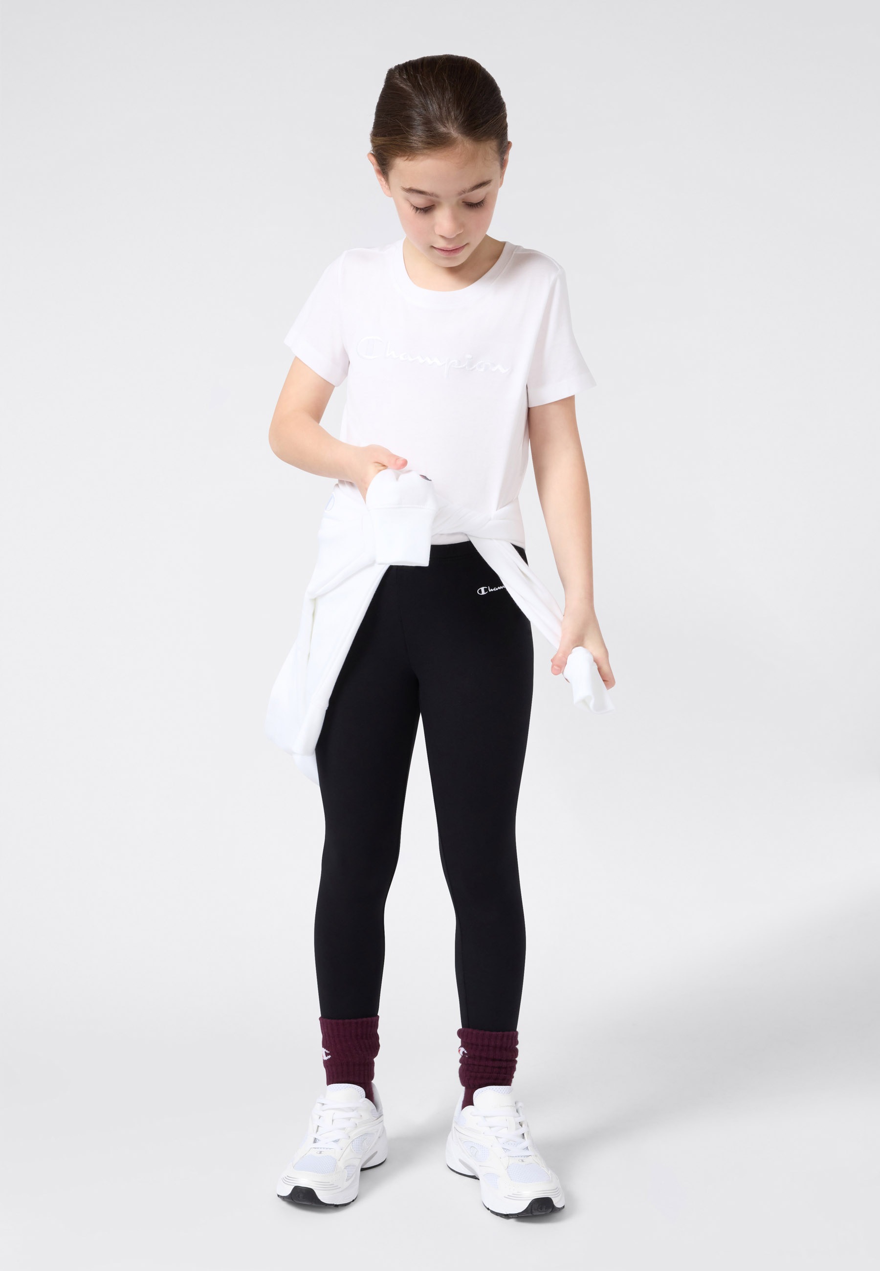 Thumbnail - Champion T-Shirt "ICONS Crewneck T-Shirt" für Kinder und Jugendliche, sportlicher Stil, aus Baumwolle