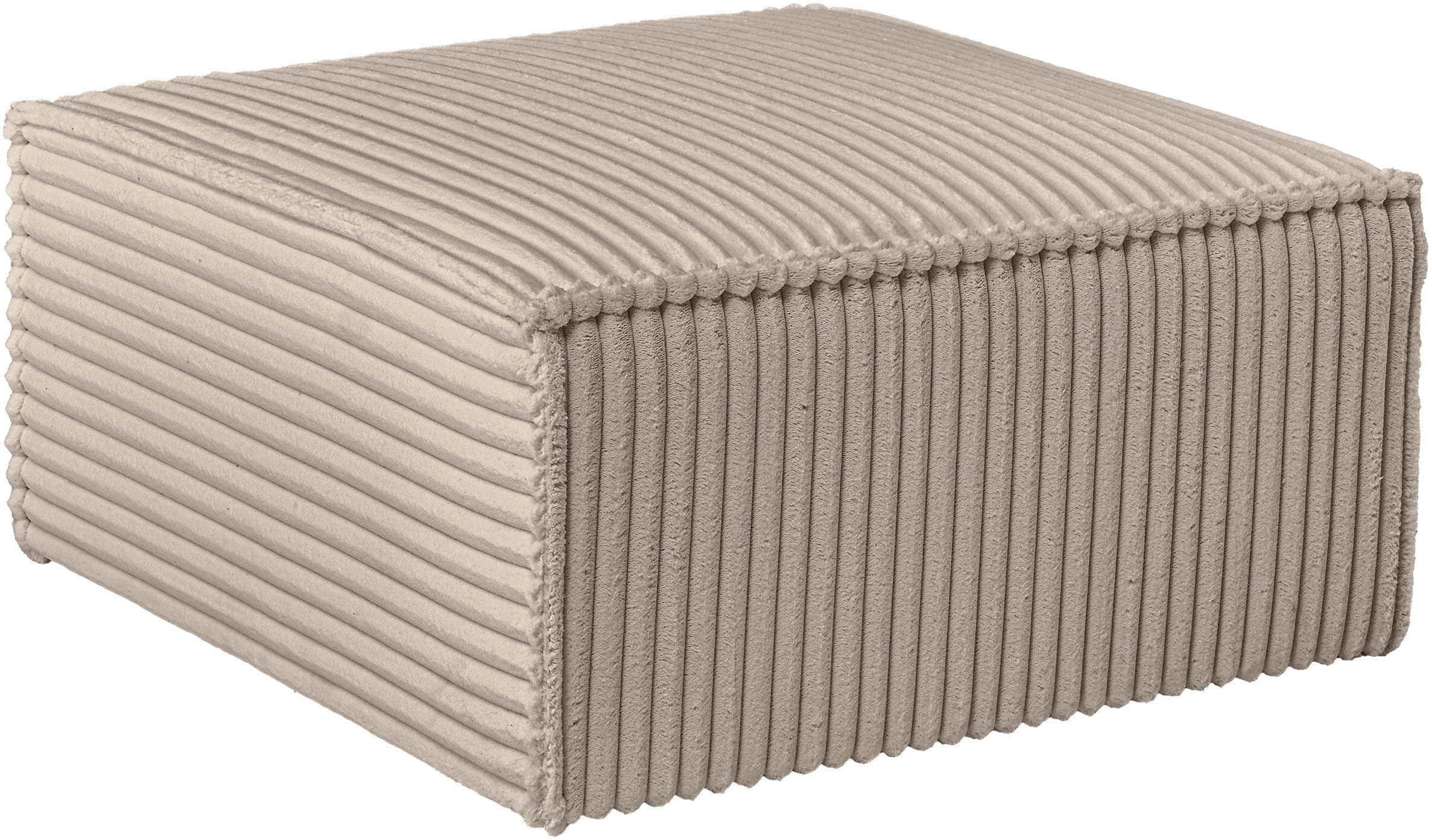 OTTO home Hocker »FINNLEY, Polsterhocker in Bouclé, Struktur fein u. Mega Cord verfügbar« passend zum Loveseat der Serie Finnley