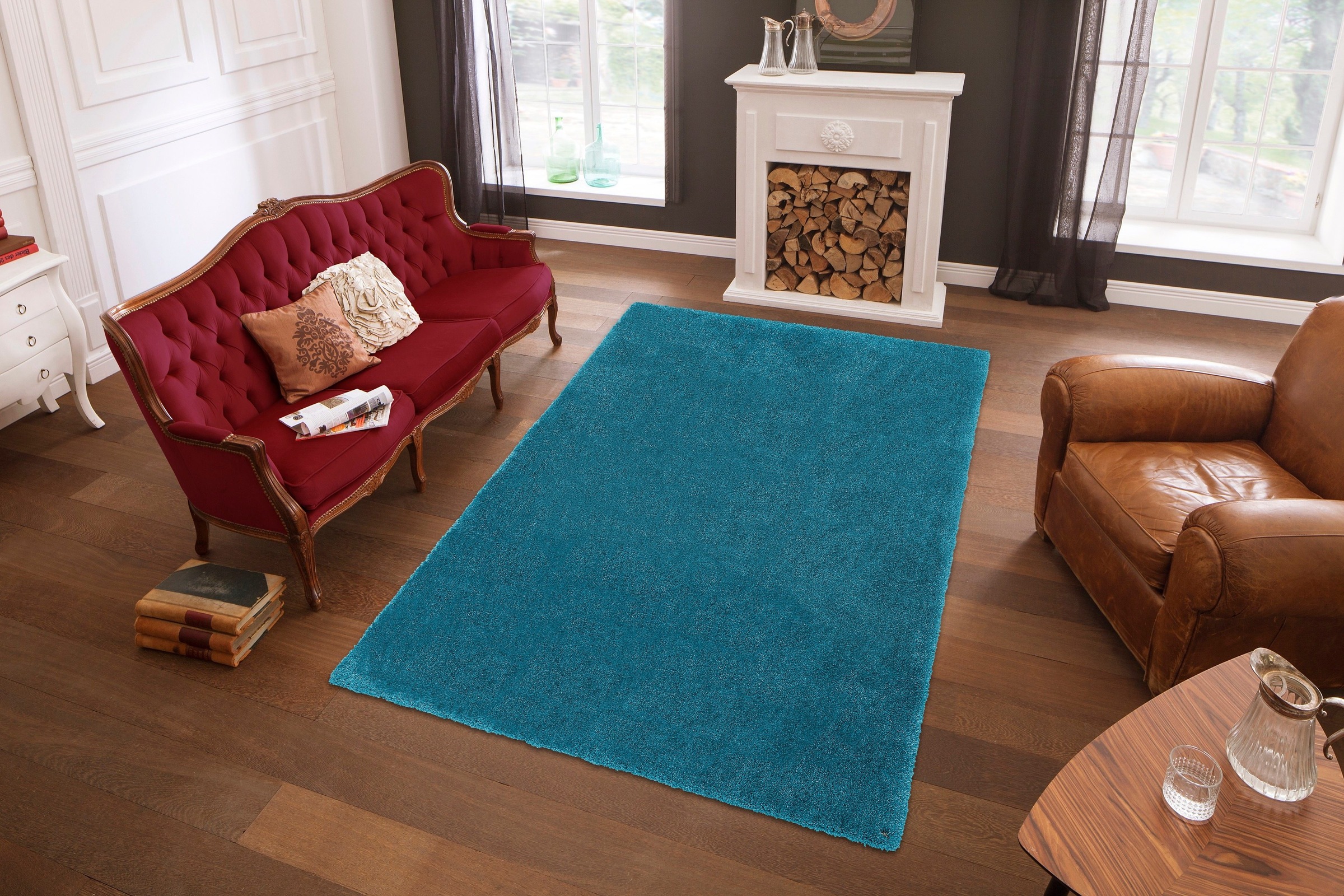 TOM TAILOR HOME Hochflor-Teppich »Soft«, rechteckig, 35 mm Höhe, handgetuftet, Uni-Farben, super weich und flauschig