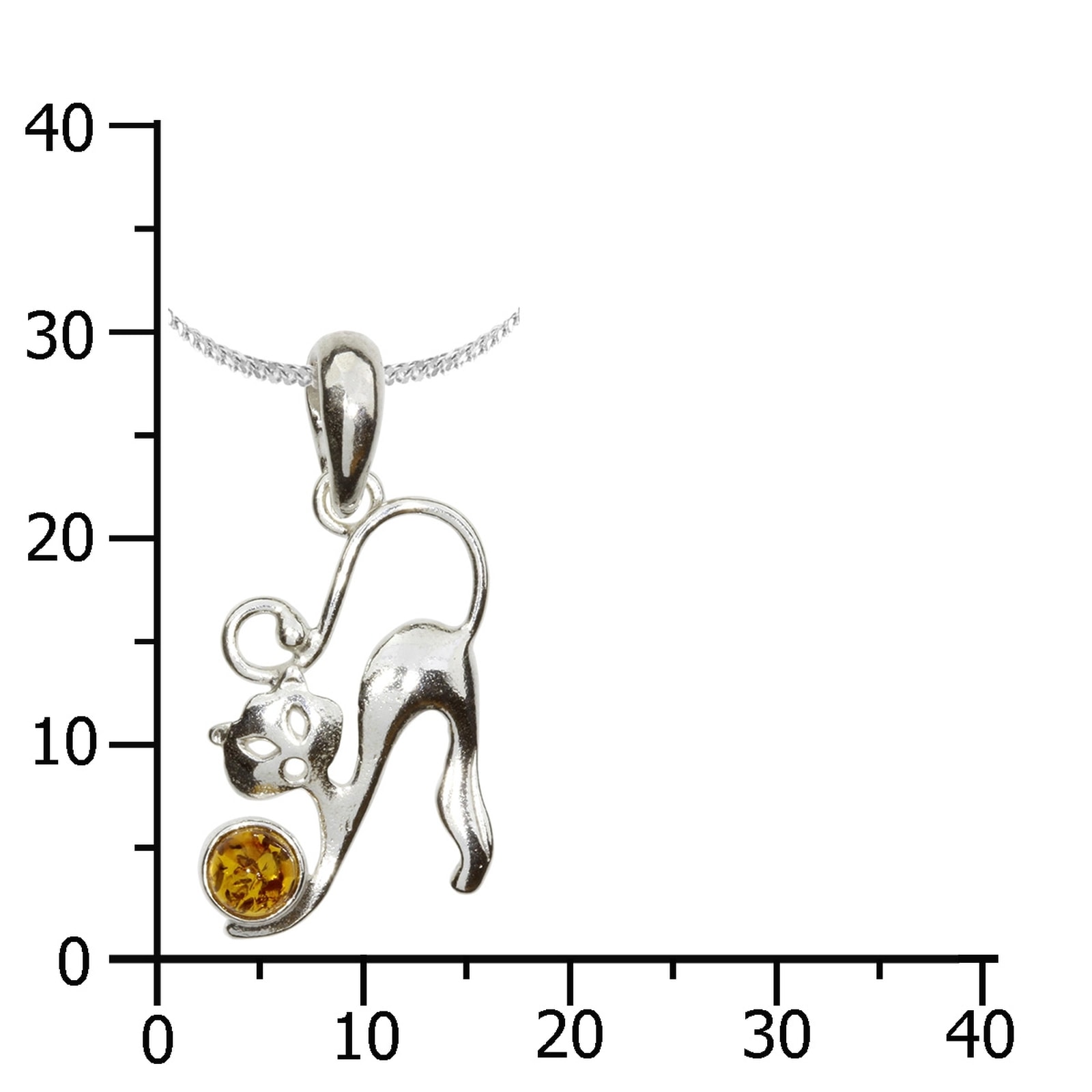 OSTSEE-SCHMUCK Kette mit Anhänger »Ostsee-Schmuck Kette mit Anhänger Katze Kette mit Anhänger Katze«, (2 tlg.)