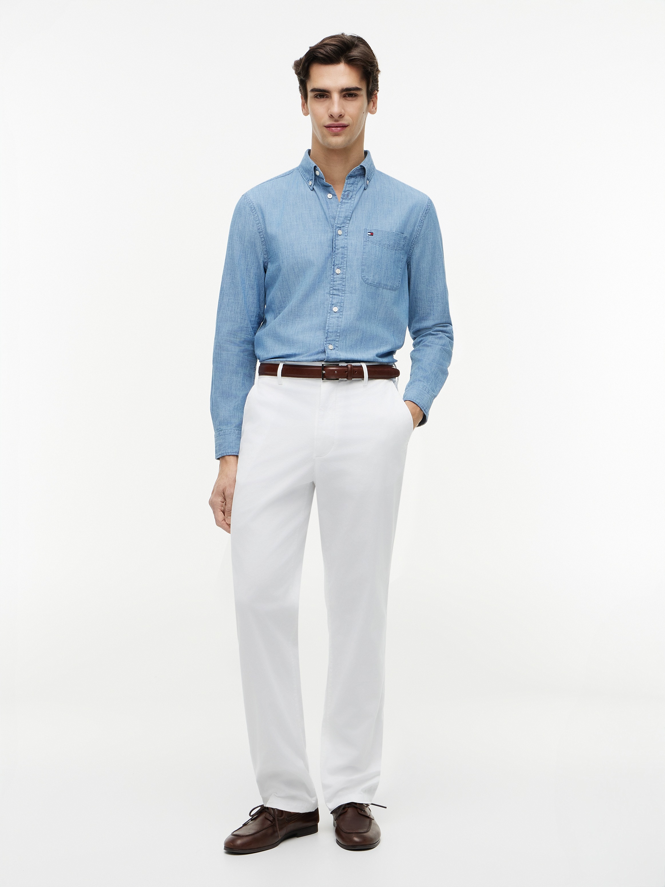 Tommy Hilfiger Langarmhemd "CHAMBRAY POCKET Regular Fit SHIRT" günstig online kaufen