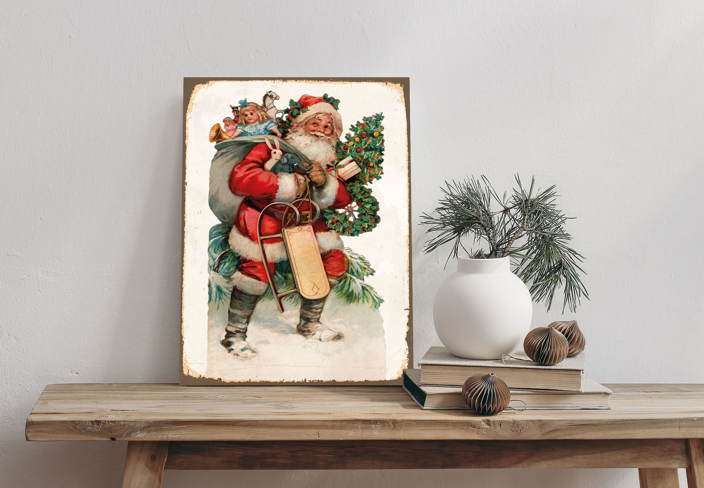 queence Alu-Dibond-Druck "Weihnachtsmann" Weihnachten  Weihnachtsmann 1 Stk günstig online kaufen