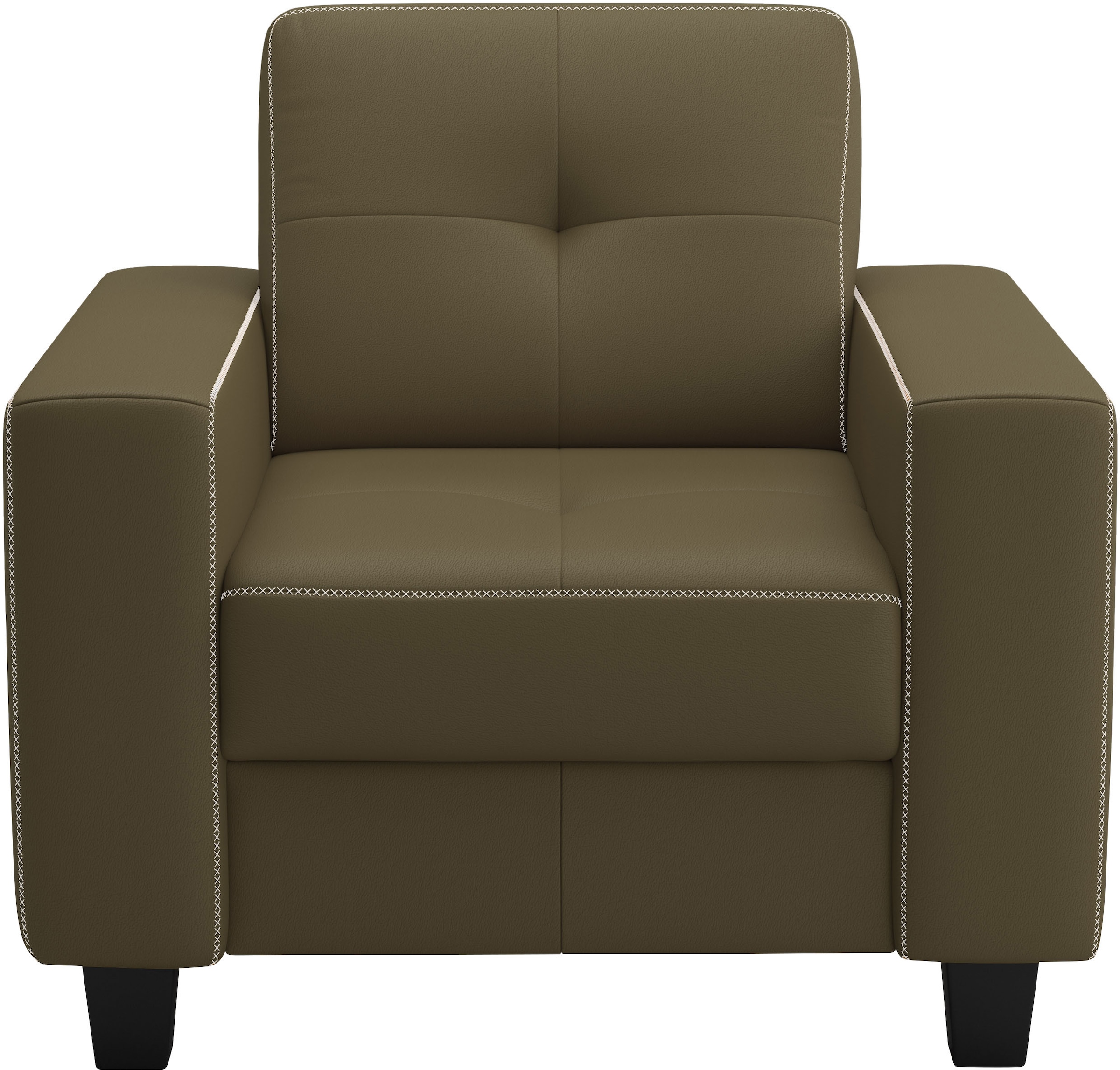 Home affaire Sessel "Varese" Kreuznaht in beige günstig online kaufen