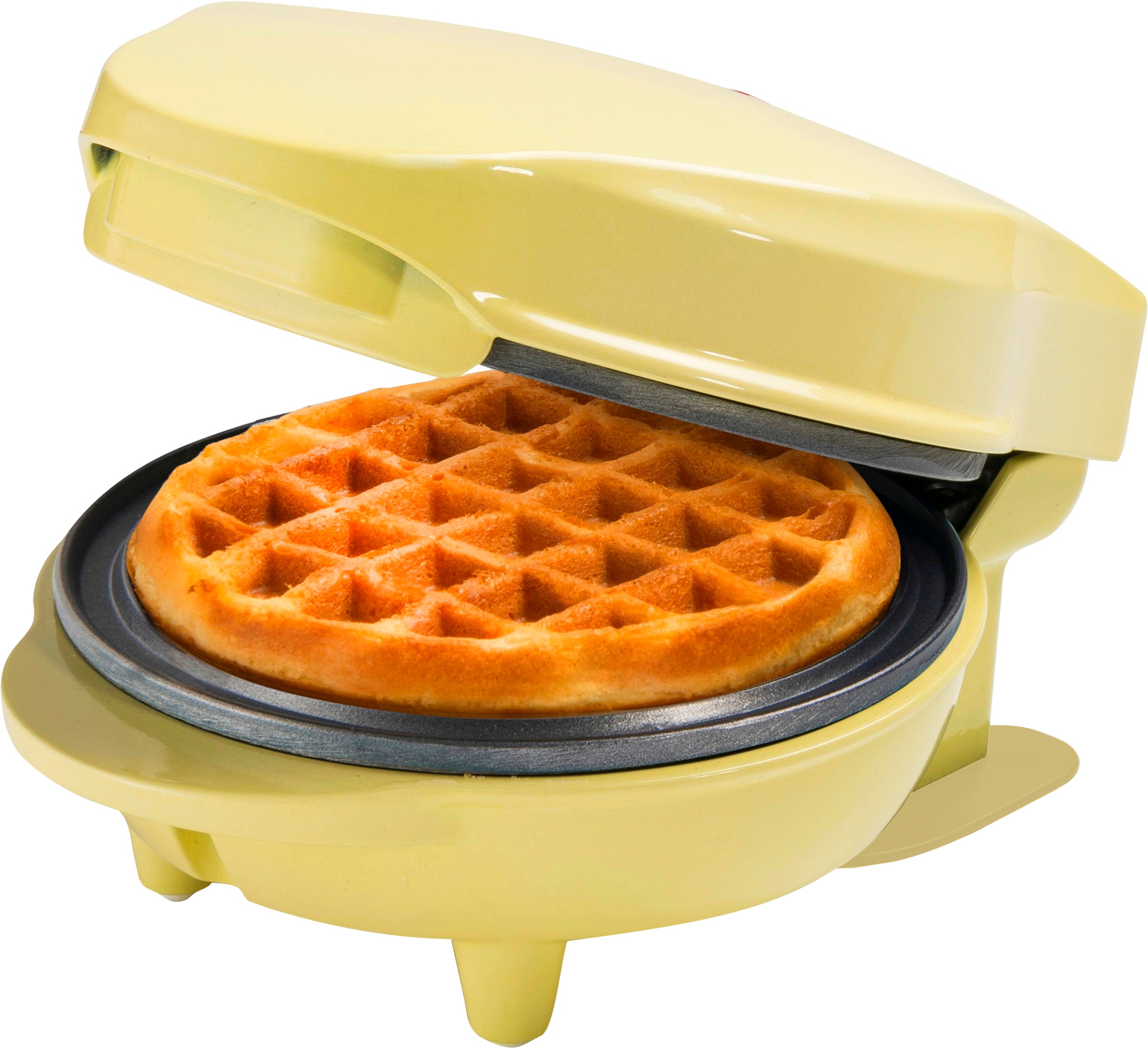 bestron Waffeleisen "AMW500 Mini", 550 W, für klassische Waffeln, kleiner Waffelmaker mit Antihaftbeschichtung