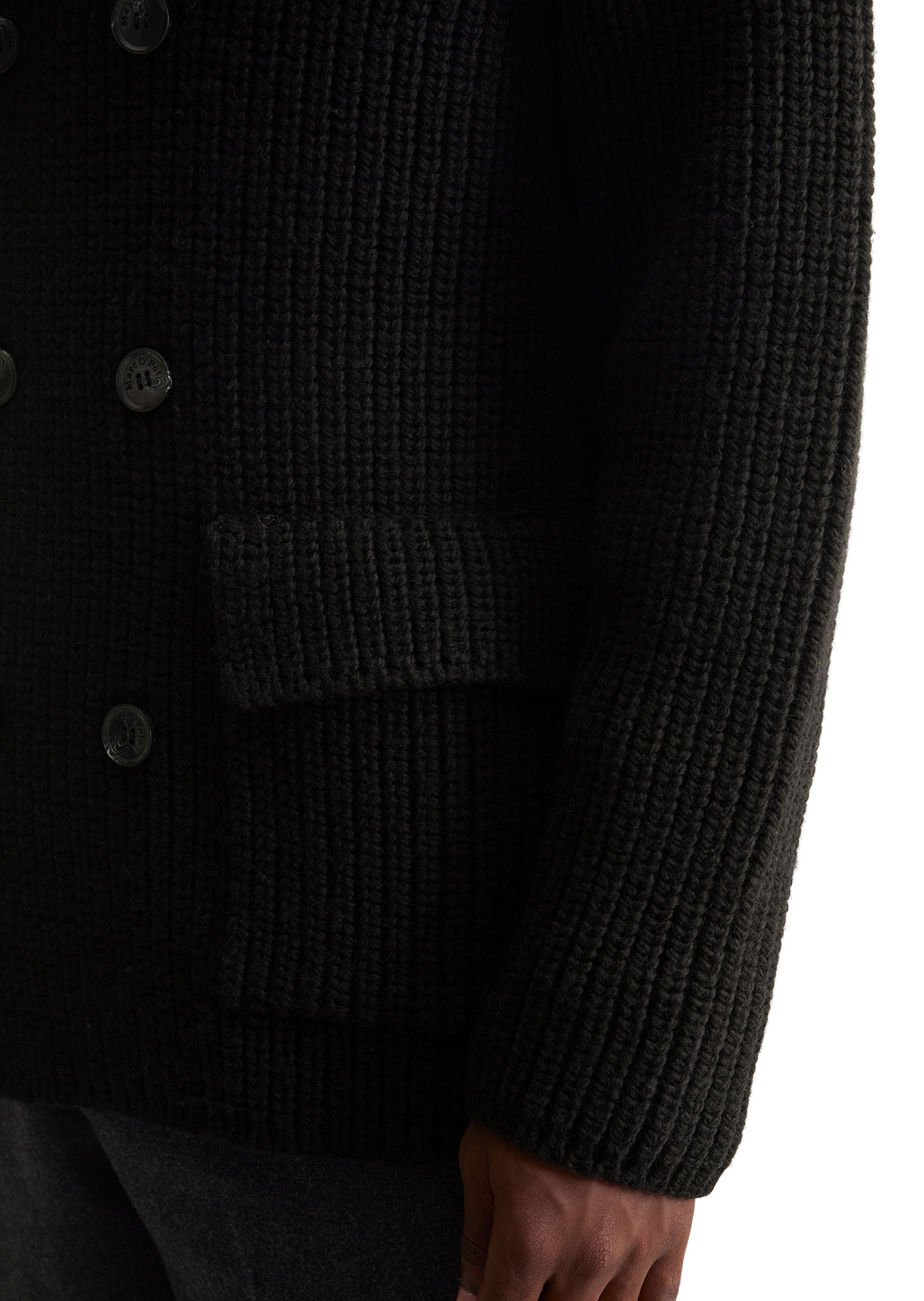 Marc O'Polo Cardigan »aus schwerem Schurwoll-Baumwoll-Mix«