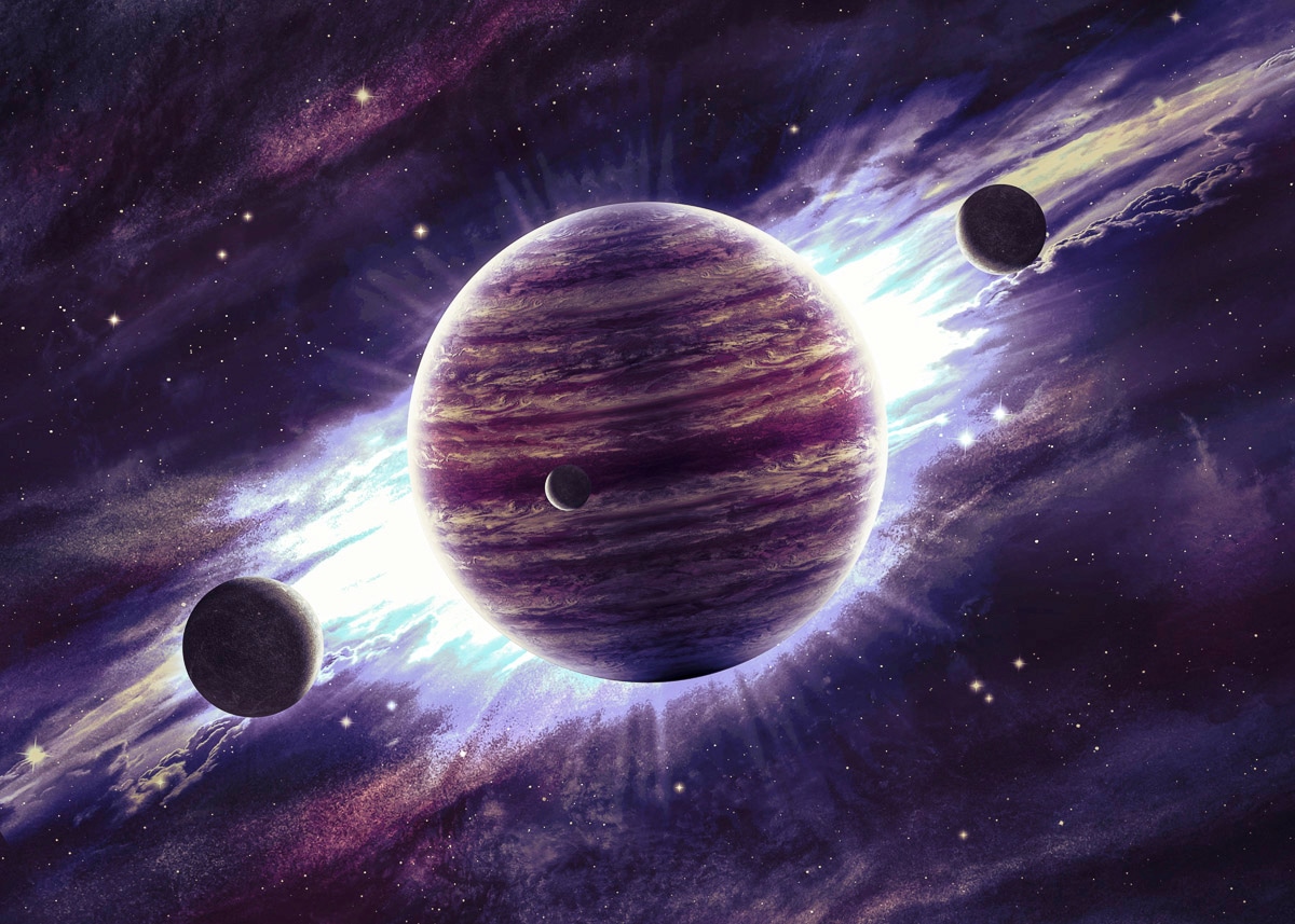Papermoon Fototapete "Planeten"