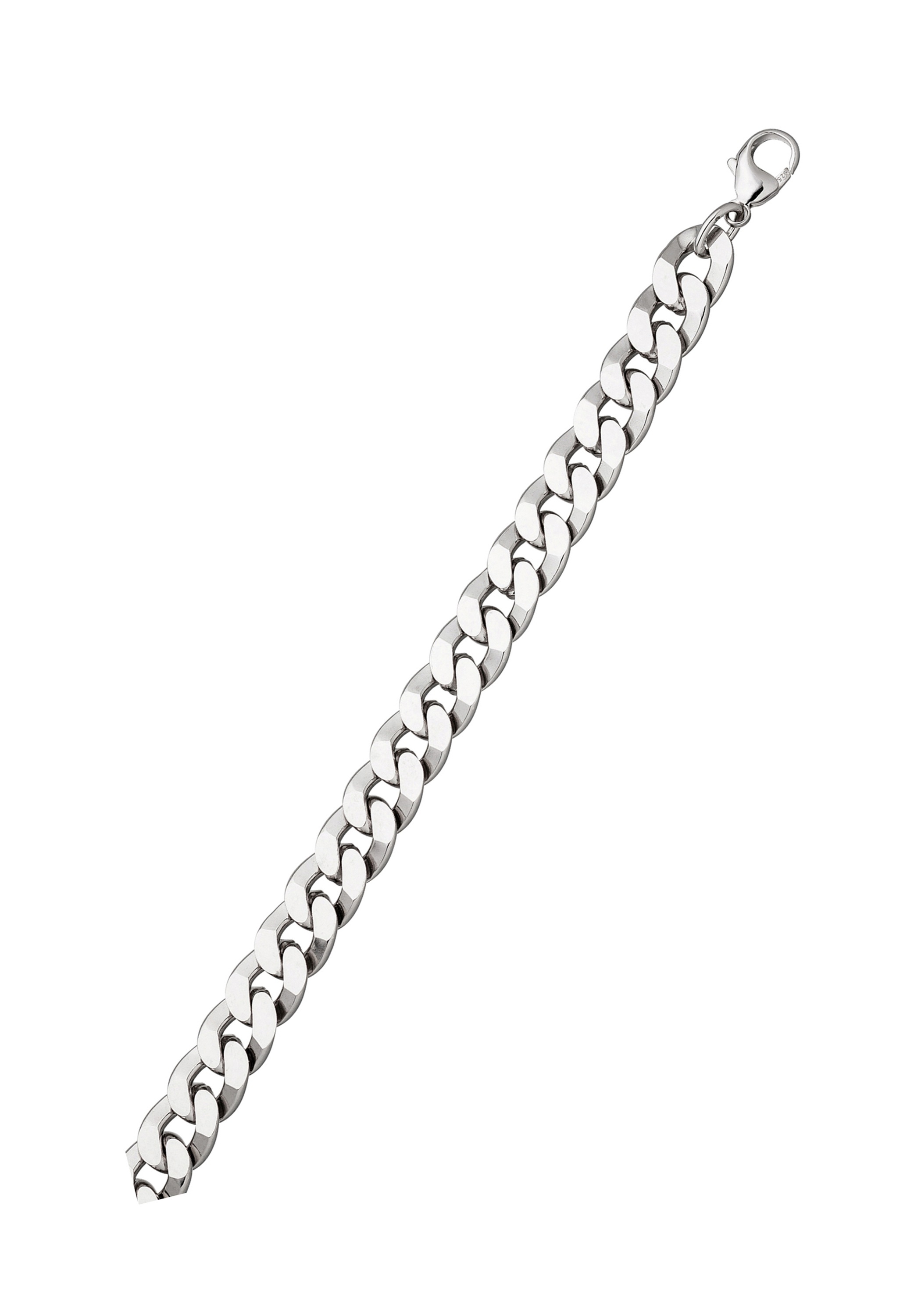 JOBO Silberarmband »Panzer-Armband diamantiert«, 925 Silber 23 cm