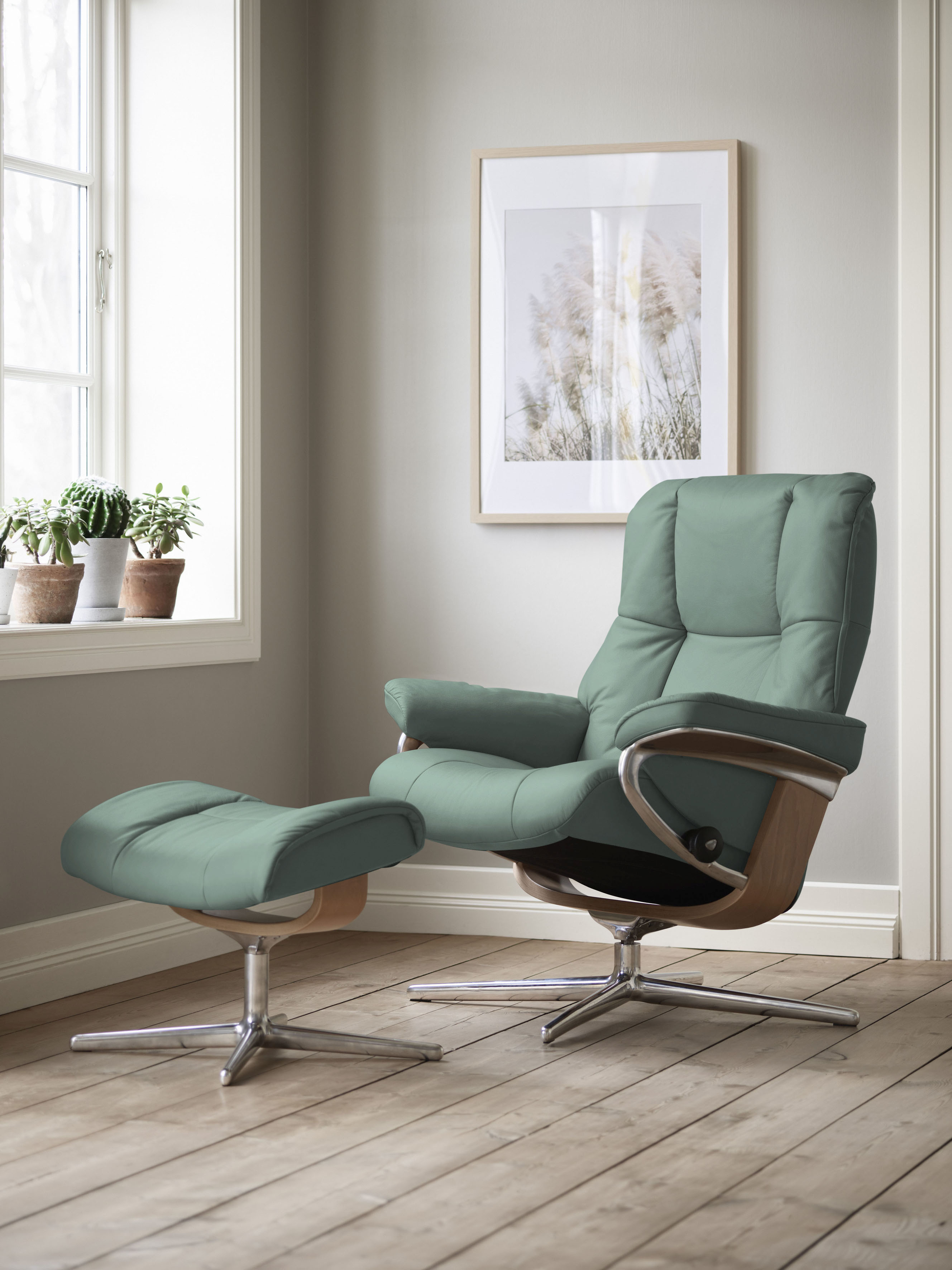 Stressless Relaxsessel "Mayfair" mit Cross Base, Größe S, M & L, Holzakzent Eiche