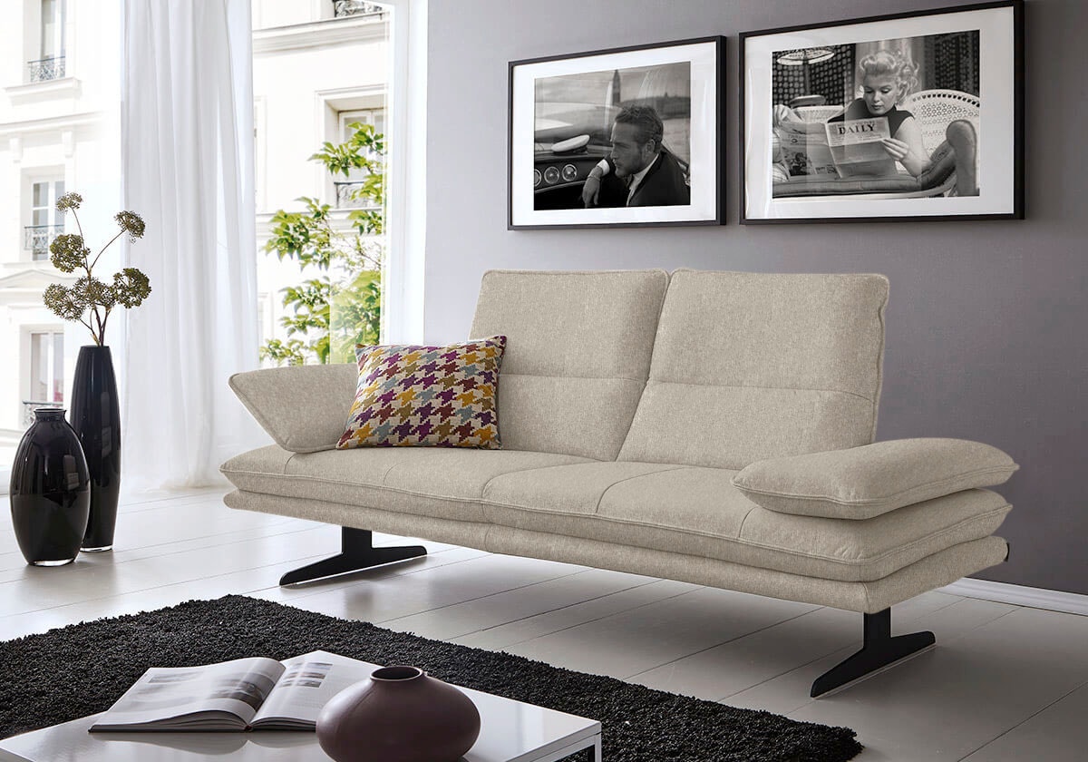 W.SCHILLIG 2-Sitzer "broadway, Designsofa mit tollem Sitzkomfort, Breite 216cm" Sitztiefenverstellung, Kopfteil- & Seitenteilverstellung, Breite 216cm