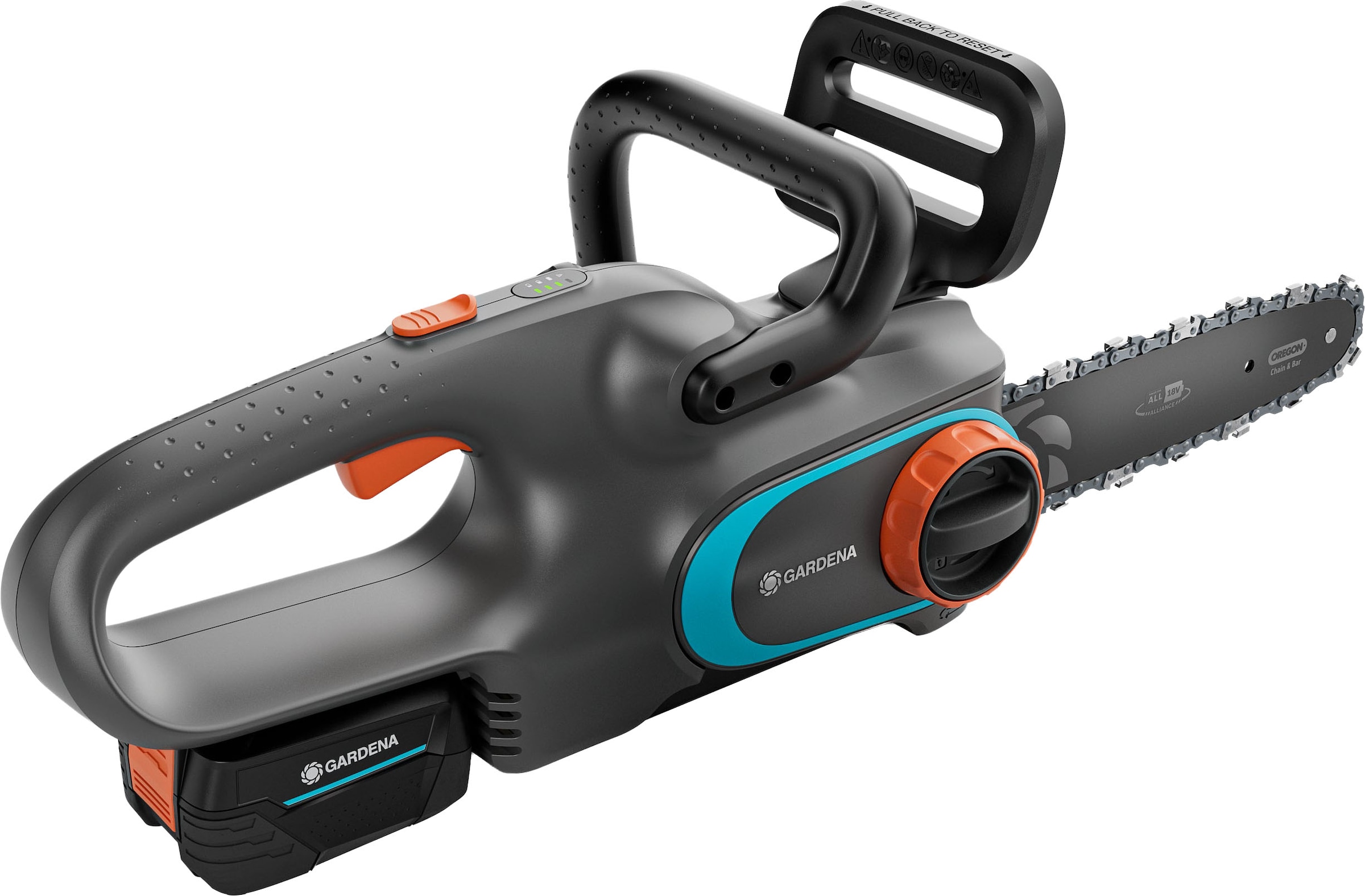 GARDENA Akku-Kettensäge »PowerSaw 250/18V P4A Ready-To-Use Set« inkl. Akku und Ladegerät,  Zum Schneiden von Ästen im Garten