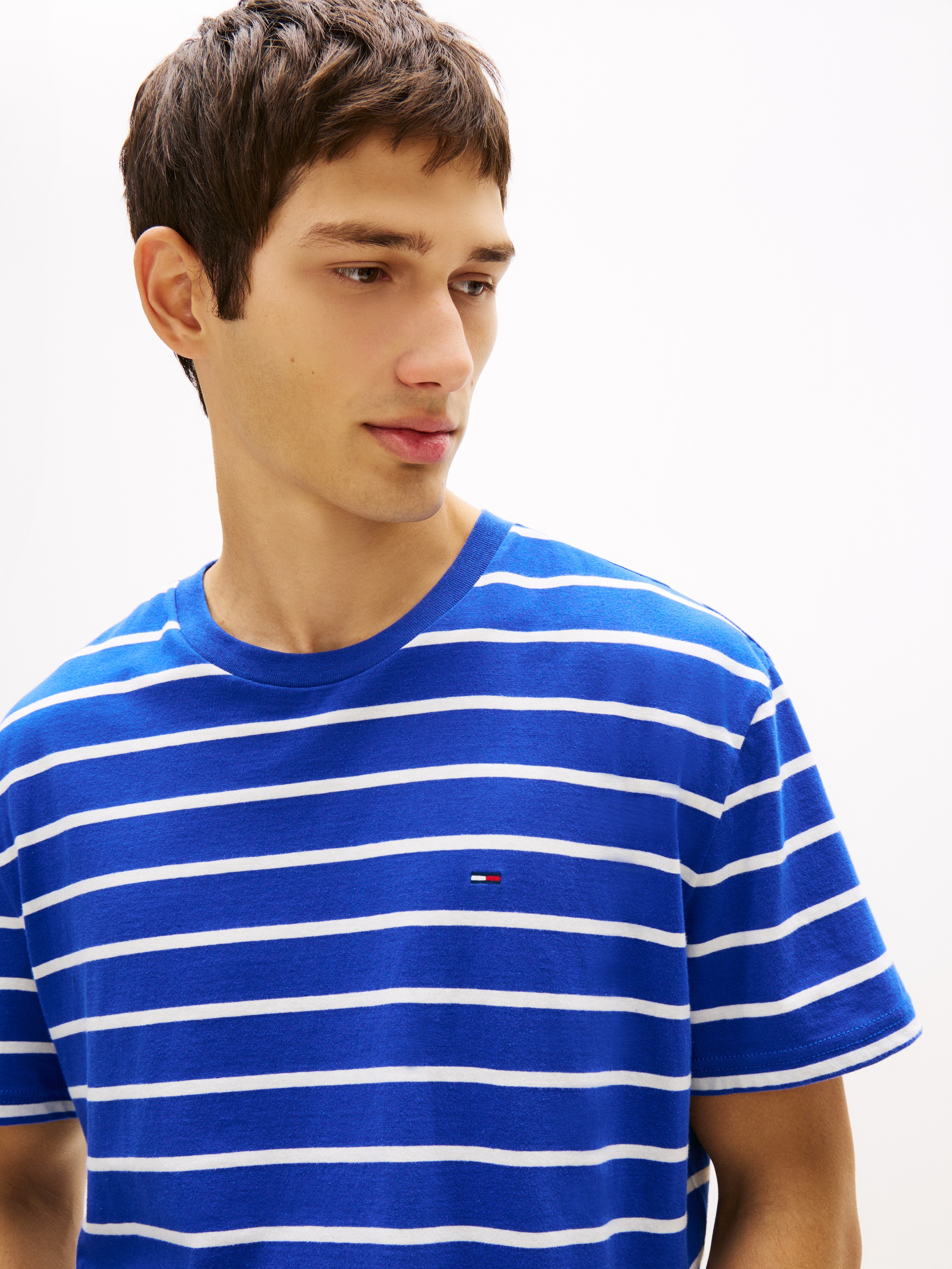 Tommy Jeans T-Shirt "TJM REGULAR STRIPE" Regular fit mit Rundhalsausschnitt günstig online kaufen