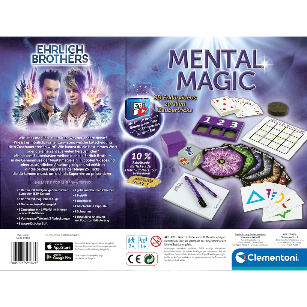 Clementoni® Zauberkasten »Ehrlich Brothers, Mental Magic«, Made in Europe