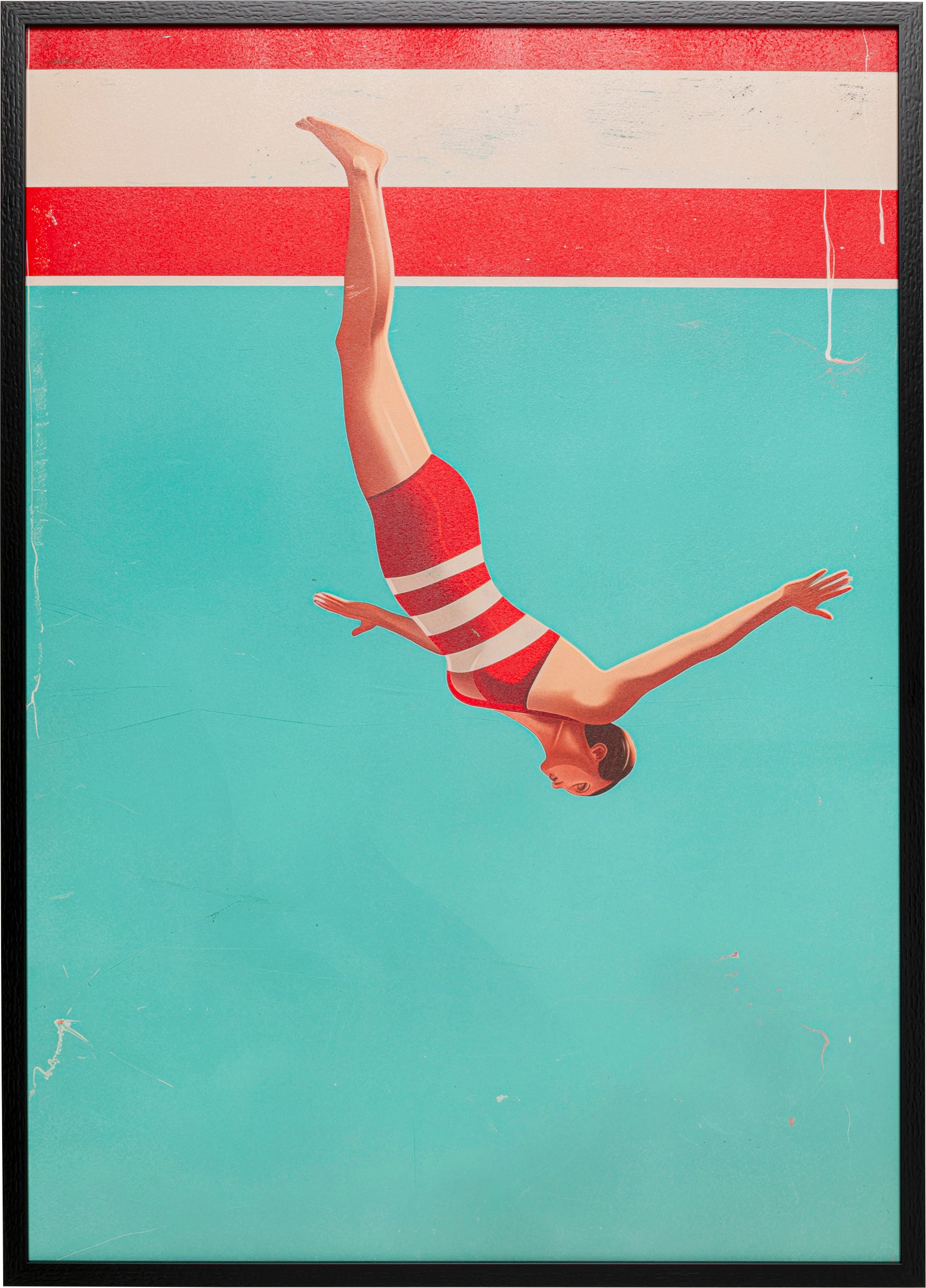 Kare Design Bild mit Rahmen "Gerahmtes Bild Jumping Girl 103x73cm" 1, verschiedene Motive