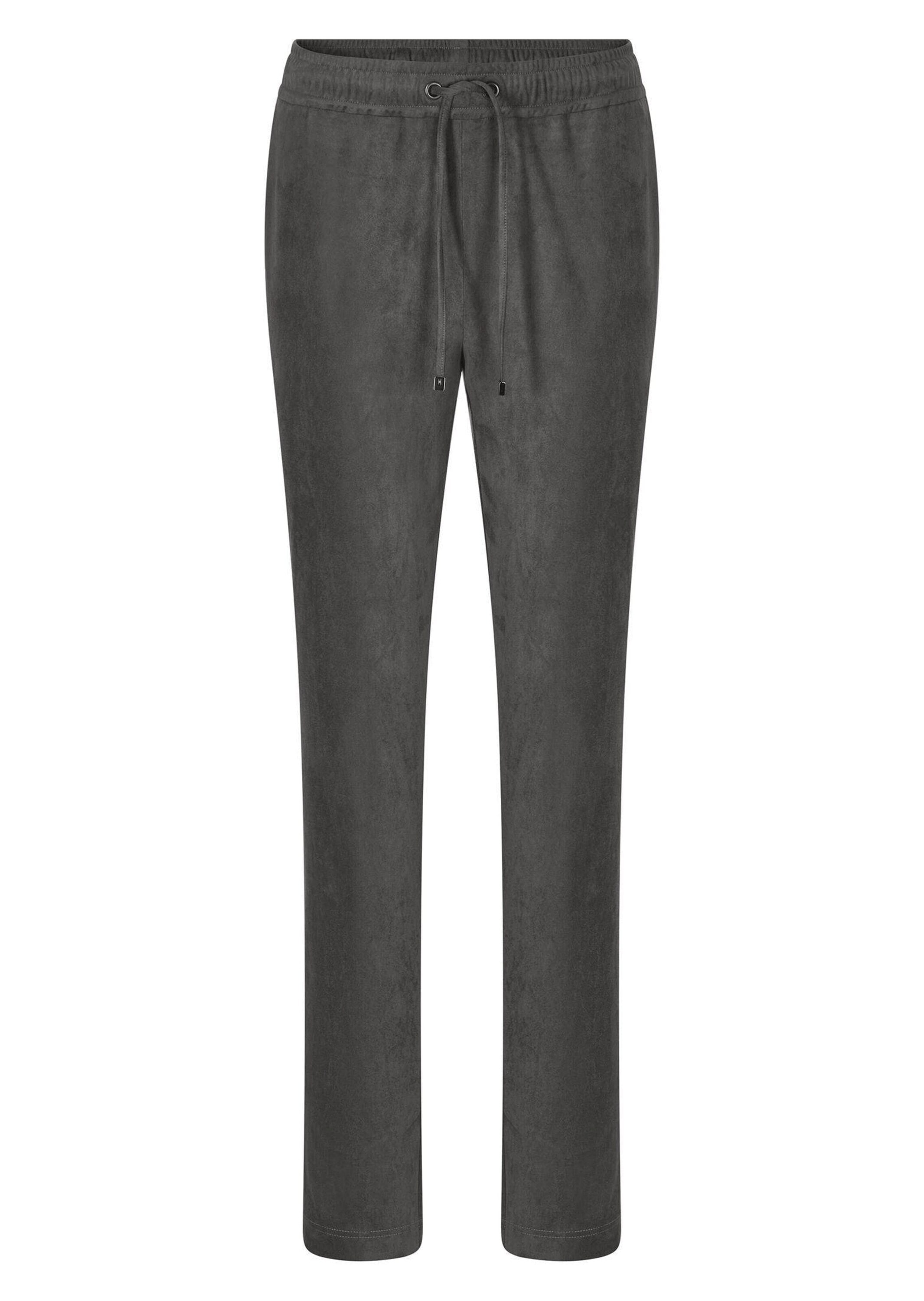 GOLDNER "Kurzgröße Freizeithose SARA in Veloursleder-Optik" Elastischer Bund