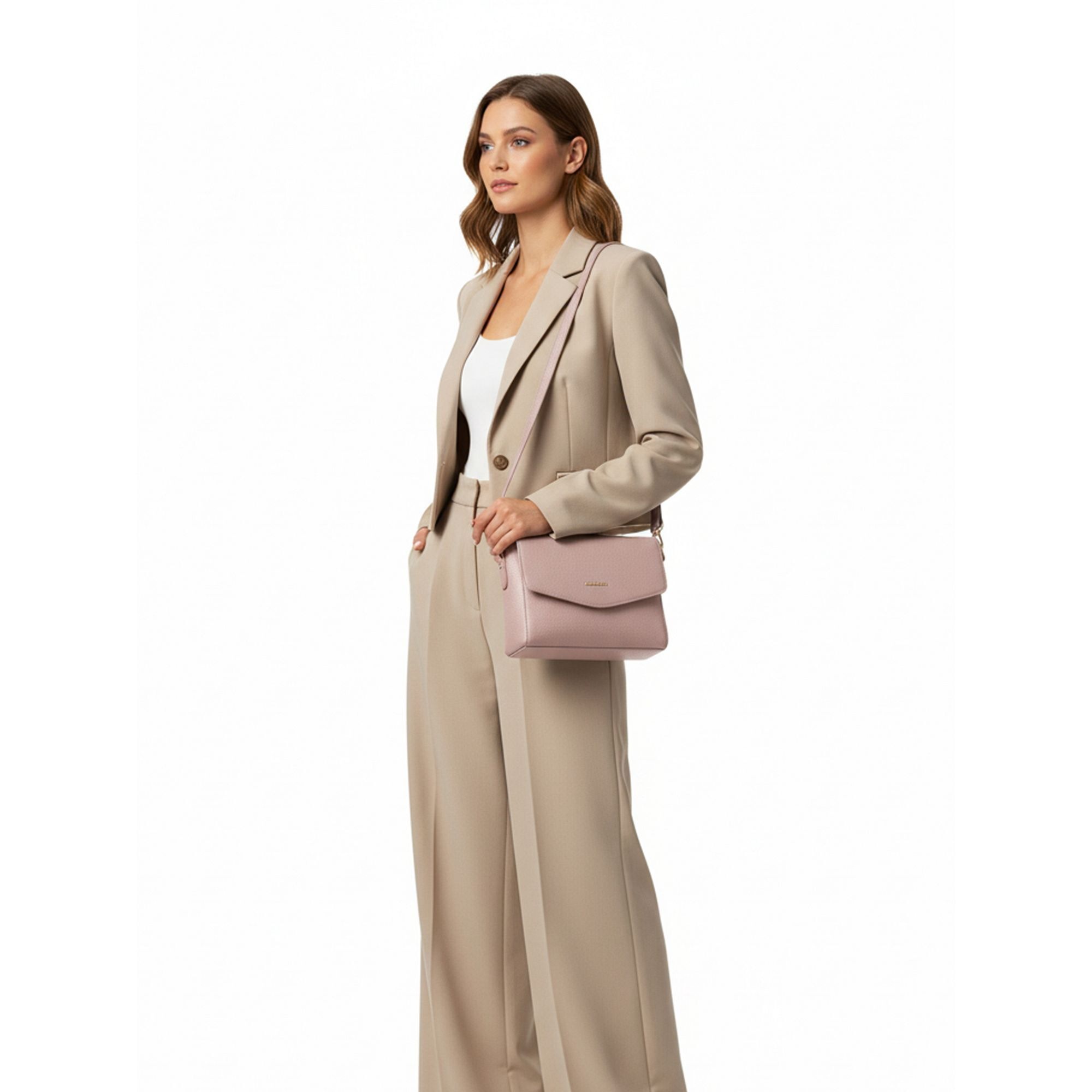 Lazarotti Umhängetasche »Bologna Leather Crossbody Umhängetasche Leder 22 cm«