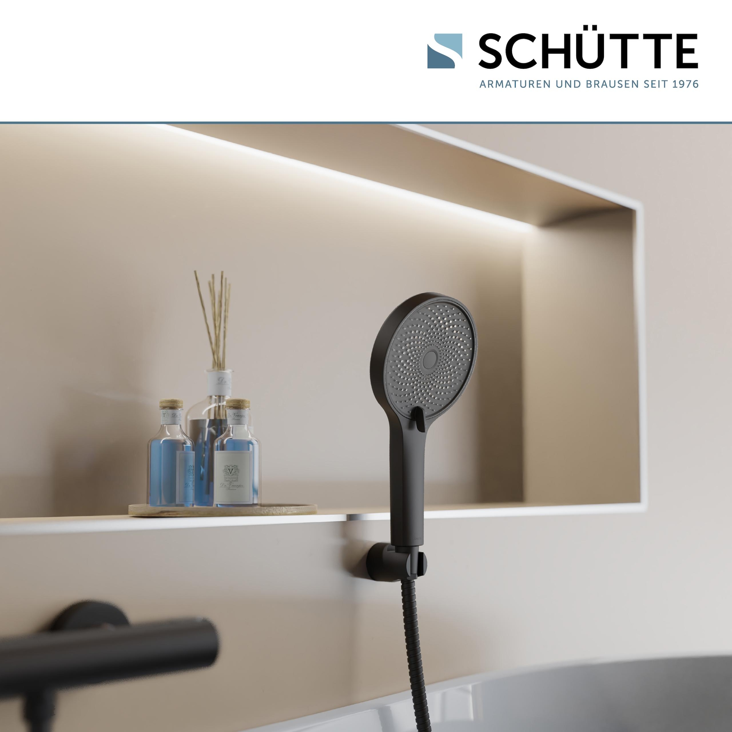 Schütte Handbrause »RAVEN«, (Set), 3-fach verstellbar, Antikalk, wassersparend