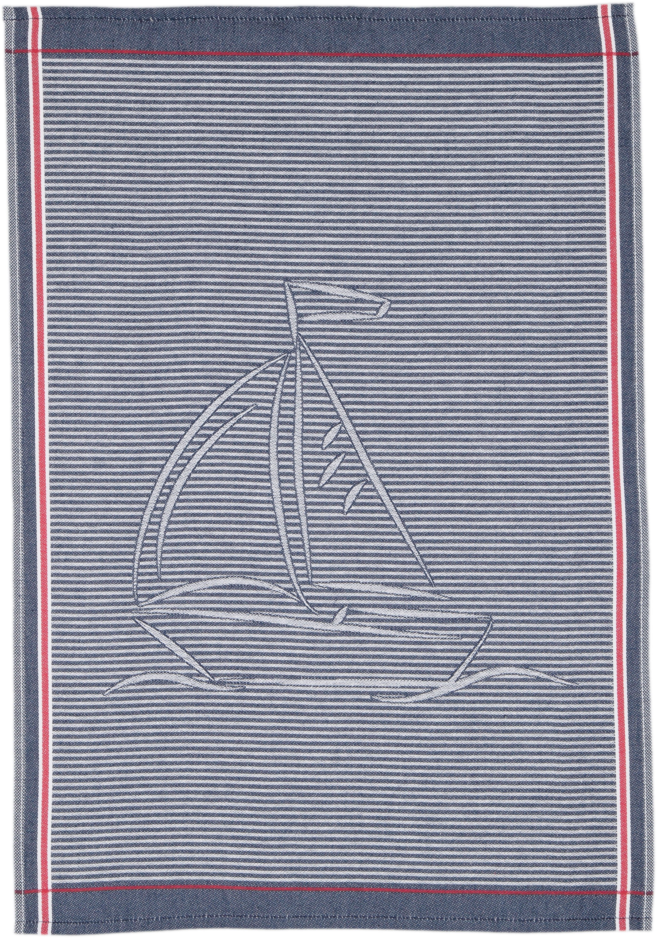 ROSS Geschirrtuch "Maritim - Streifenfond mit Segelschiffen" Motivtuch, aus günstig online kaufen
