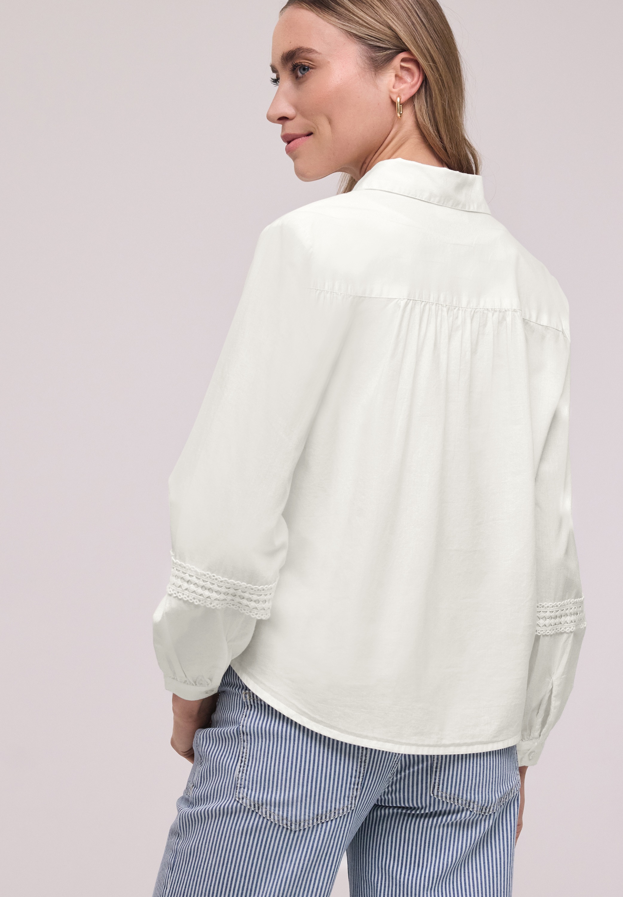 STREET ONE Langarmbluse aus reiner Baumwolle günstig online kaufen