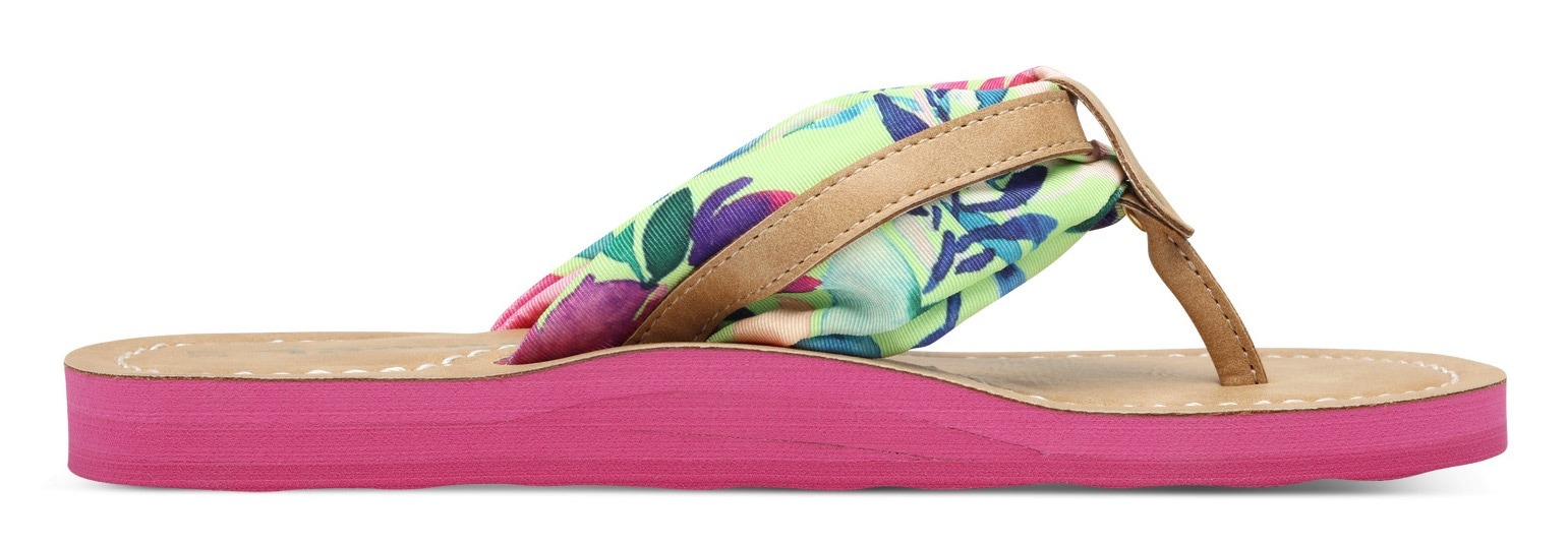 Tamaris Zehentrenner »AVRIL«, Sommerschuh, Flats, Schlappen mit T-Logoanhänger