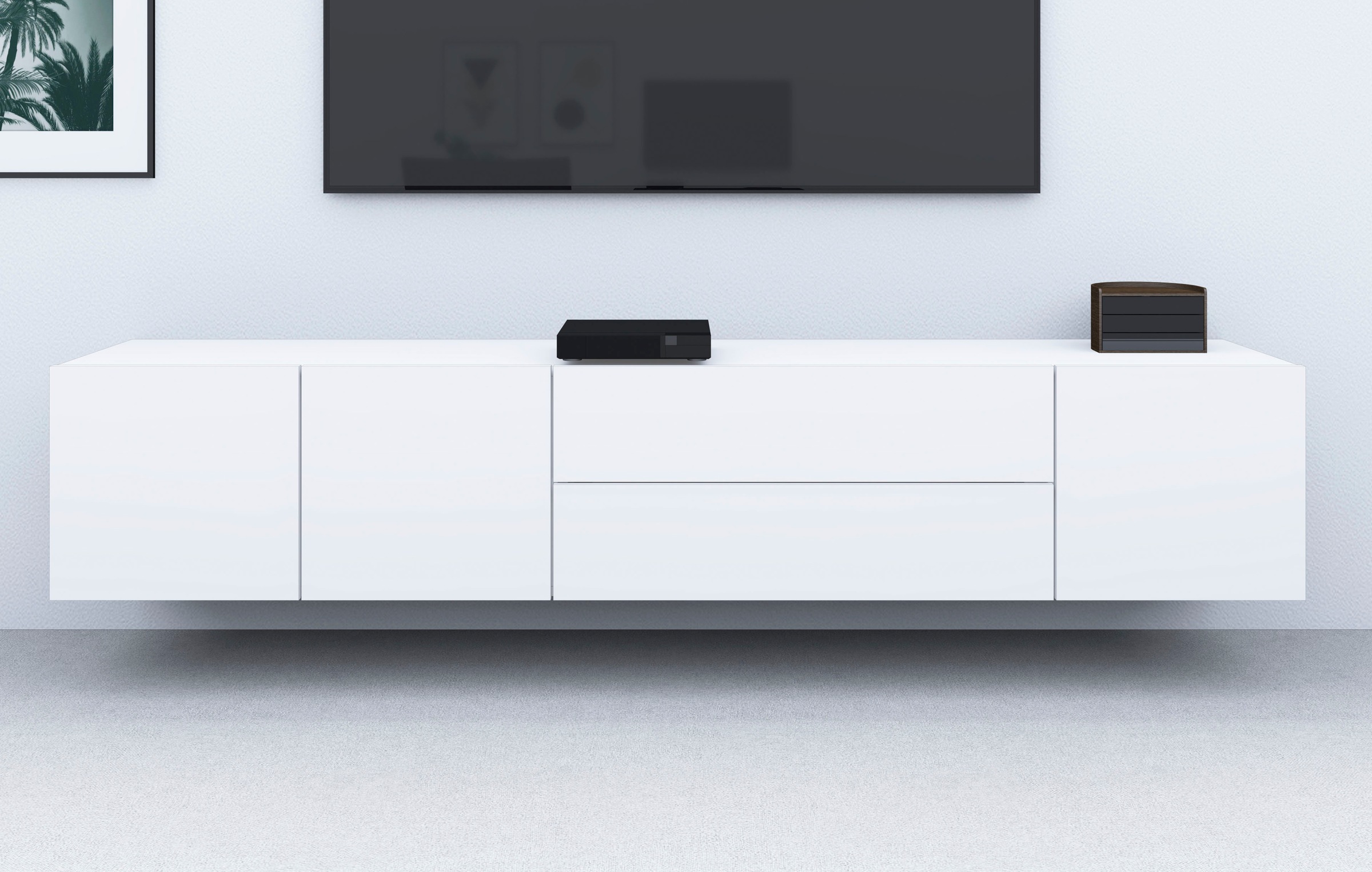 Thumbnail - borchardt Möbel Lowboard "Sophia, TV-Schrank Breite 190 cm" 3 Türen und 2 Schubkästen, zur Wandmontage