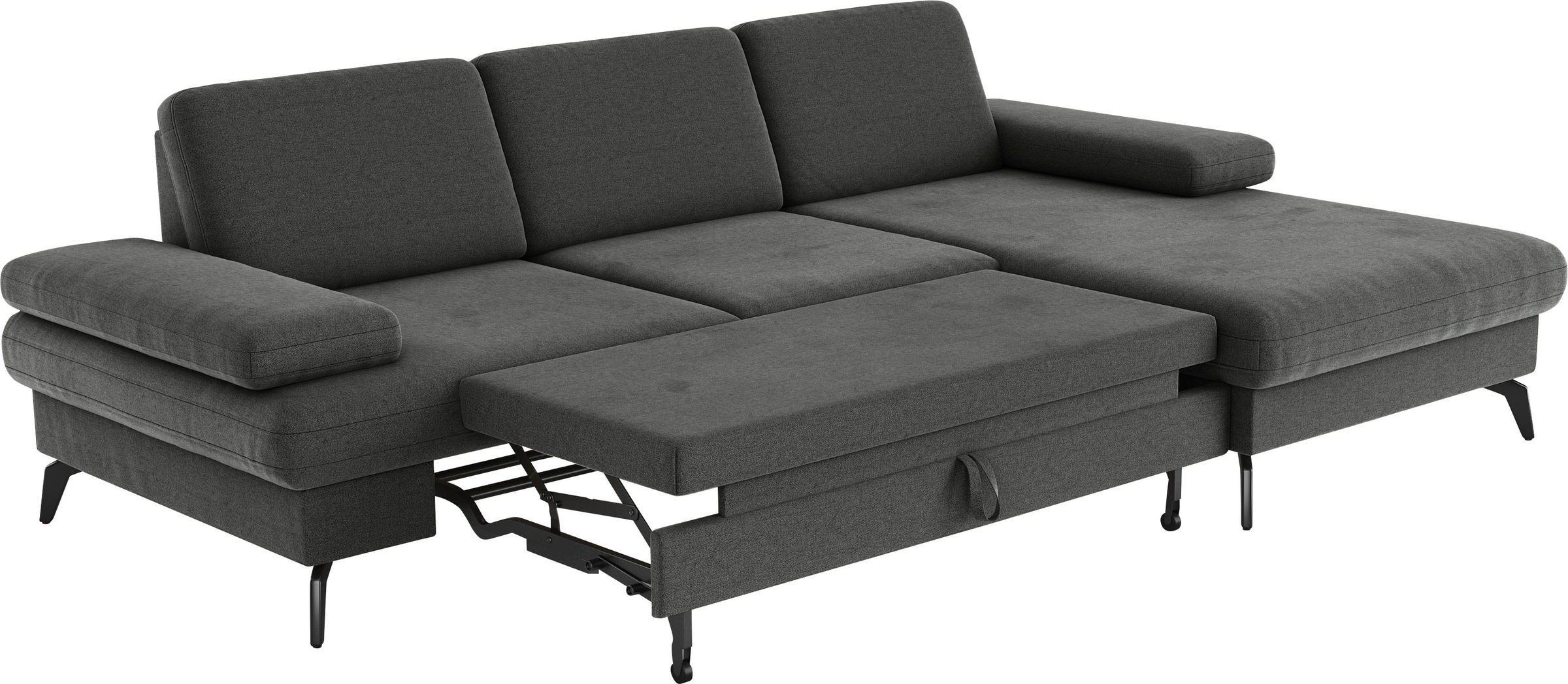 sit&more Ecksofa »Morris L-Form, inkl. Sitztiefenverstellung«, wahlweise mit Armteilverstellung, Bettfunktion & Bettkasten