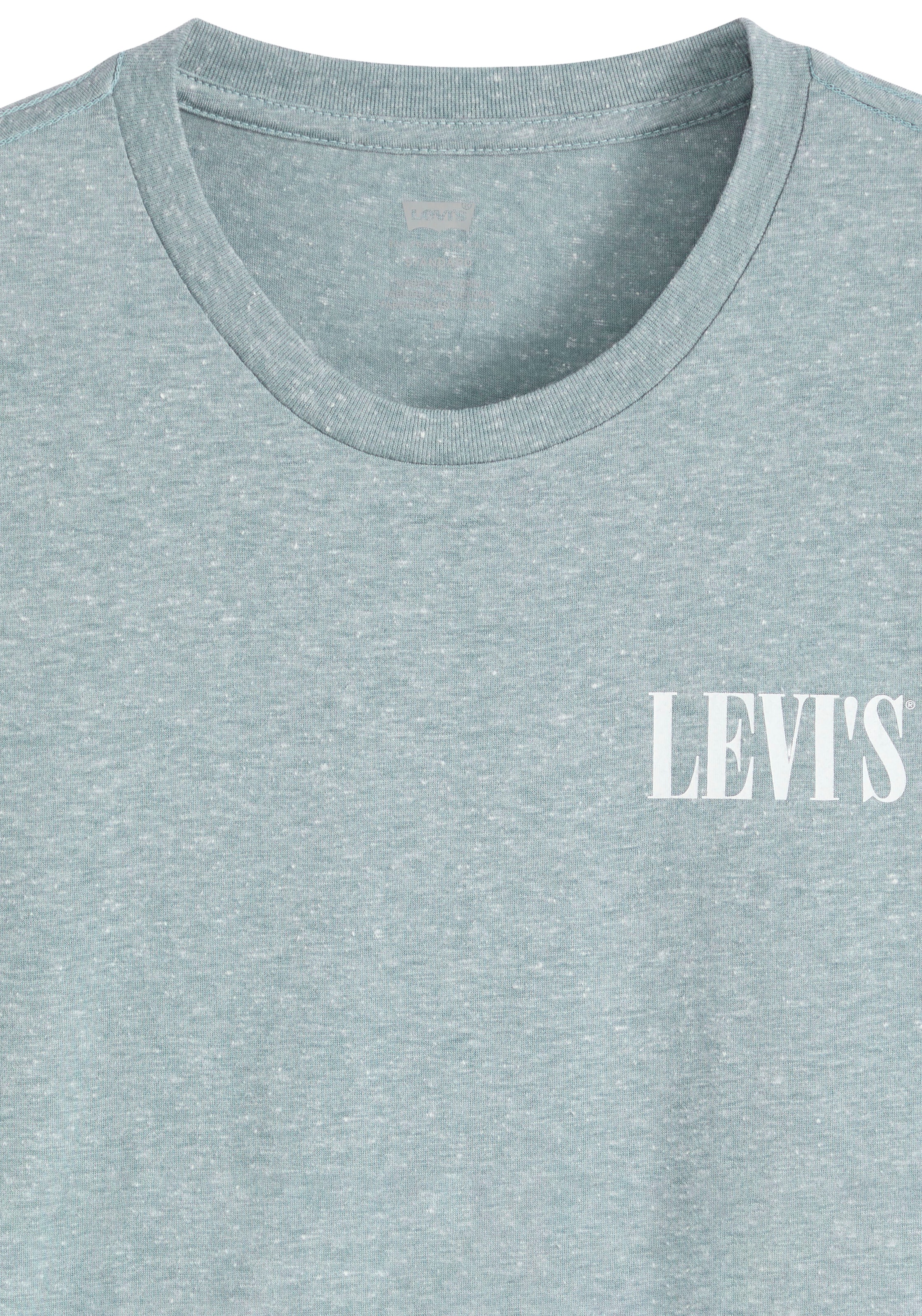 Levi's® T-Shirt »GRAPHIC CREWNECK TEE« Melierter Feinstrick, pflegeleichter Materialmix