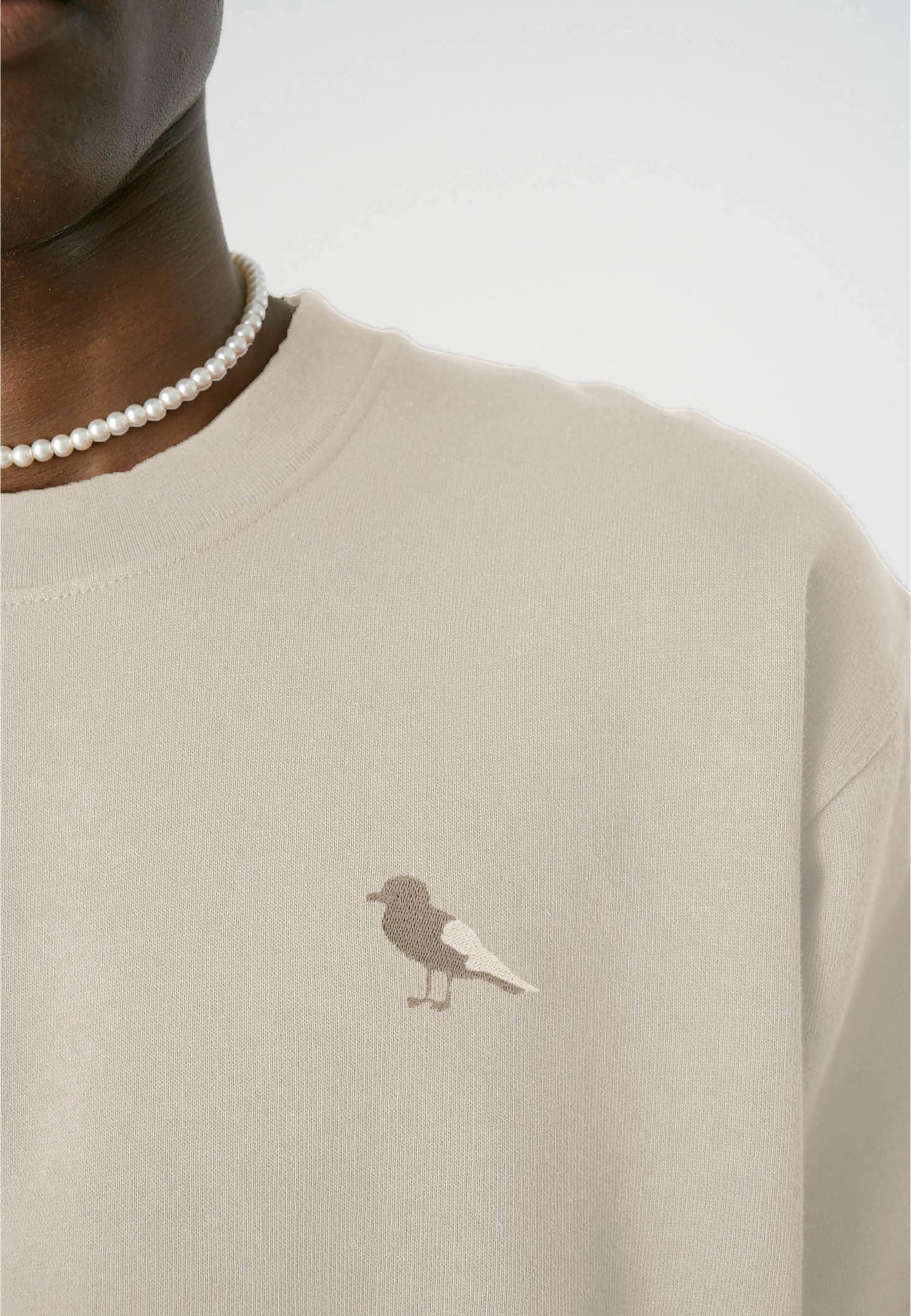 Cleptomanicx Sweatshirt »Embro Gull Mono«, mit schöner Stickerei