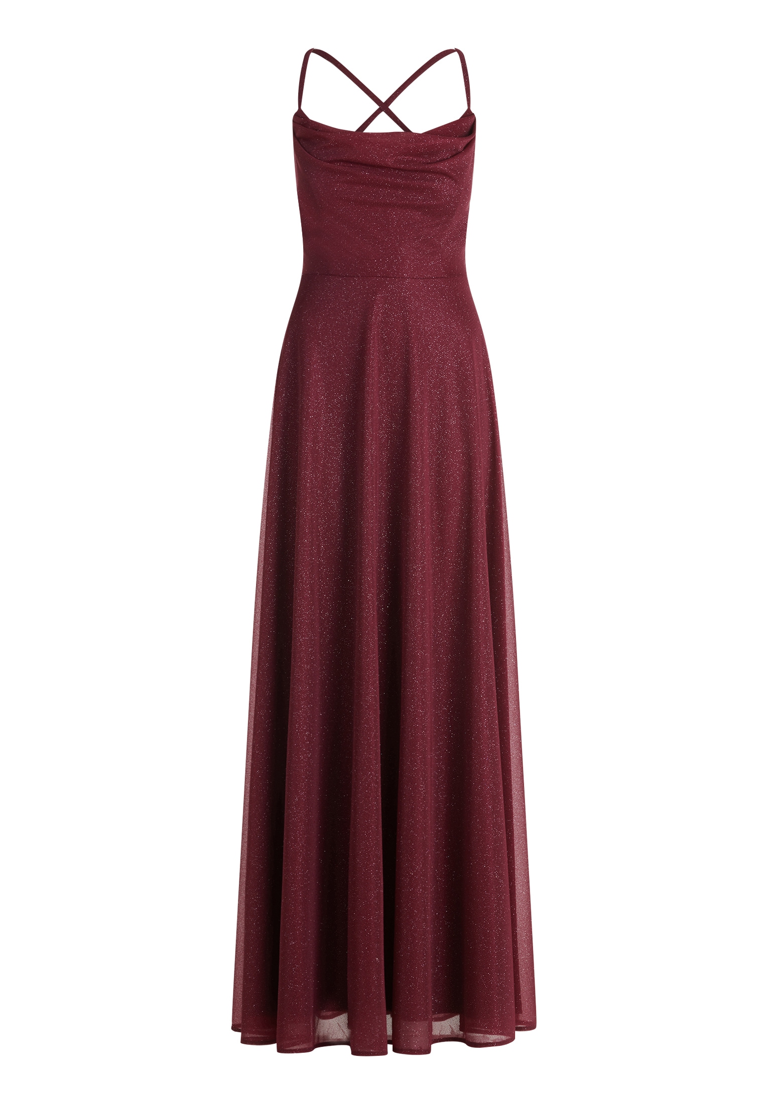 Vera Mont Abendkleid »Damen mit Wasserfallausschnitt« Ohne Tasche Glitzer