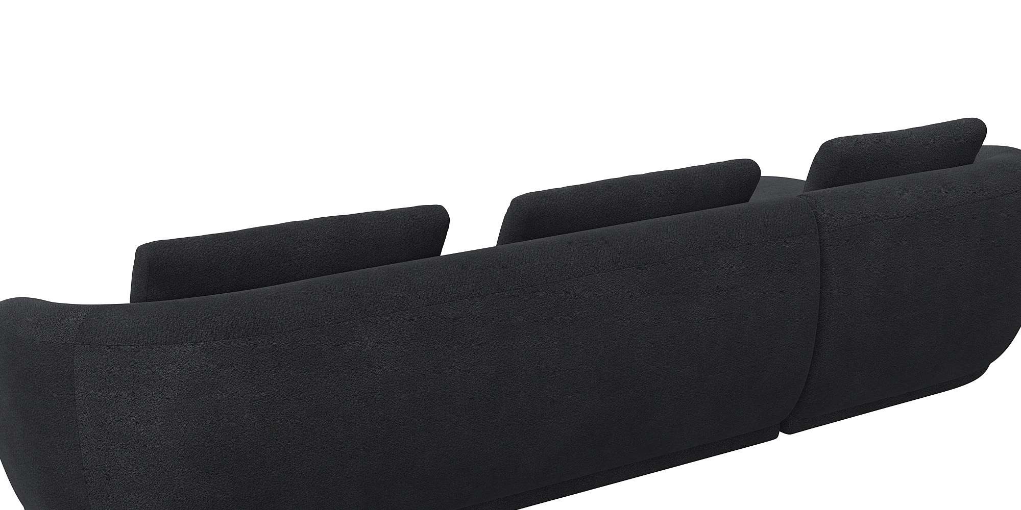 FLEXLUX Wohnlandschaft »Torino, rund, L-Form, Sofa-Ecke mit Recamiere, Longchair-Sofa«, Modernes, organisches Sofa-Design, Kaltschaum, Wellenunterfederung