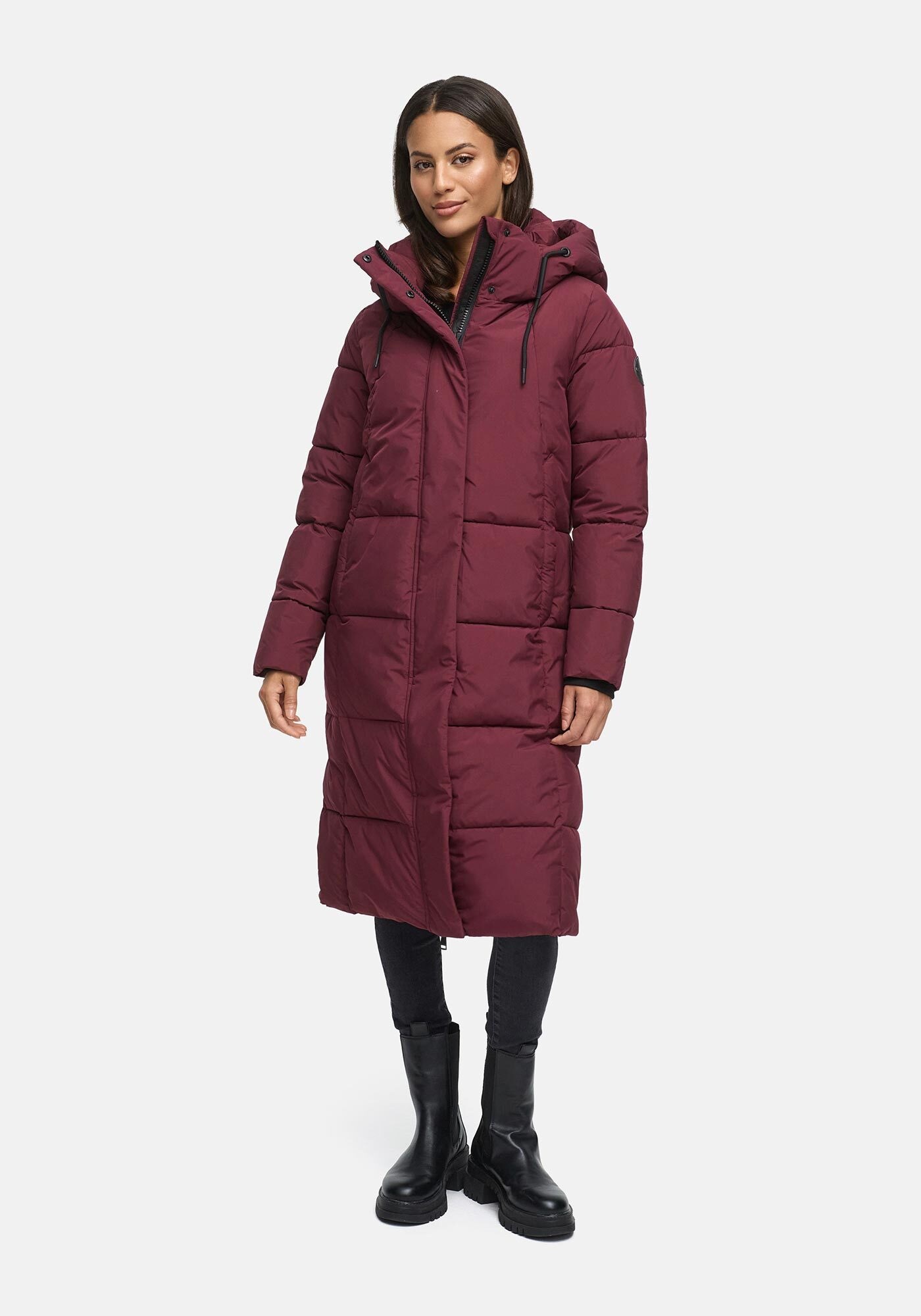 Marikoo "Chumanii" Warmer Wintermantel mit langem Schnitt für kalte Tage.