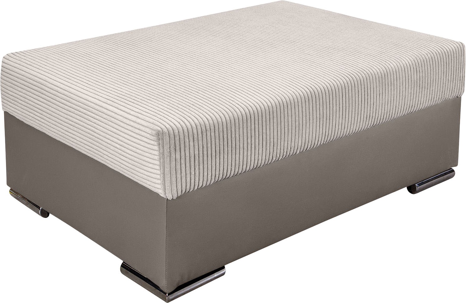 Hocker COLLECTION AB, B:100cm H:40cm T:70cm, beige, 100%Polyester, Büro, Hocker, "John", Frei im Raum stellbar, wahlweise mit Federkern