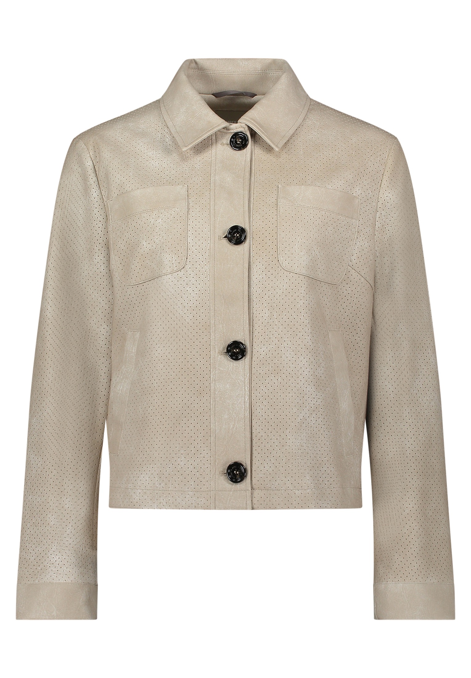 Amber & June Lederjacke "Damen mit Kragen" günstig online kaufen