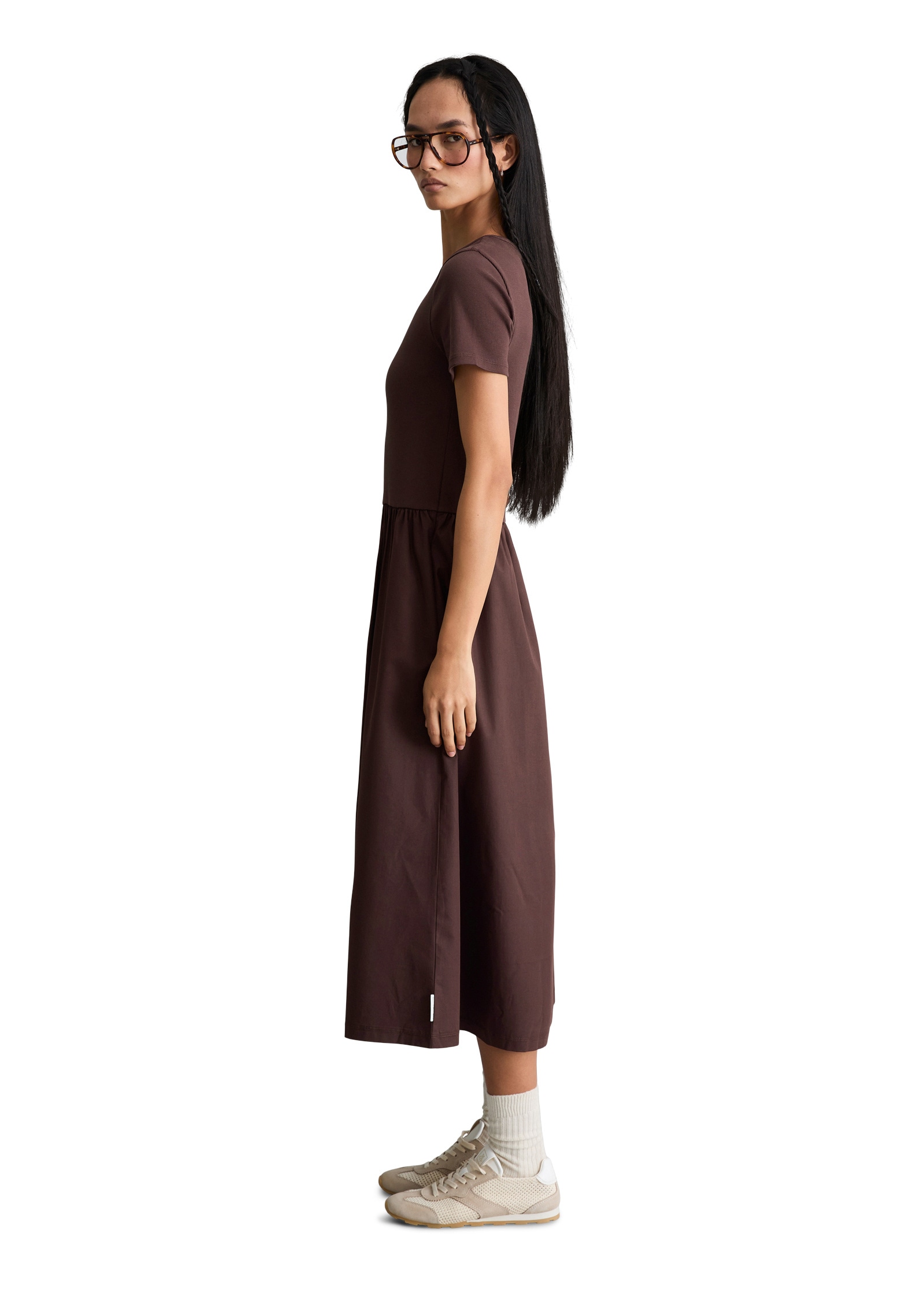 Marc O'Polo DENIM Jerseykleid »mit Baumwoll-Popelinerock«