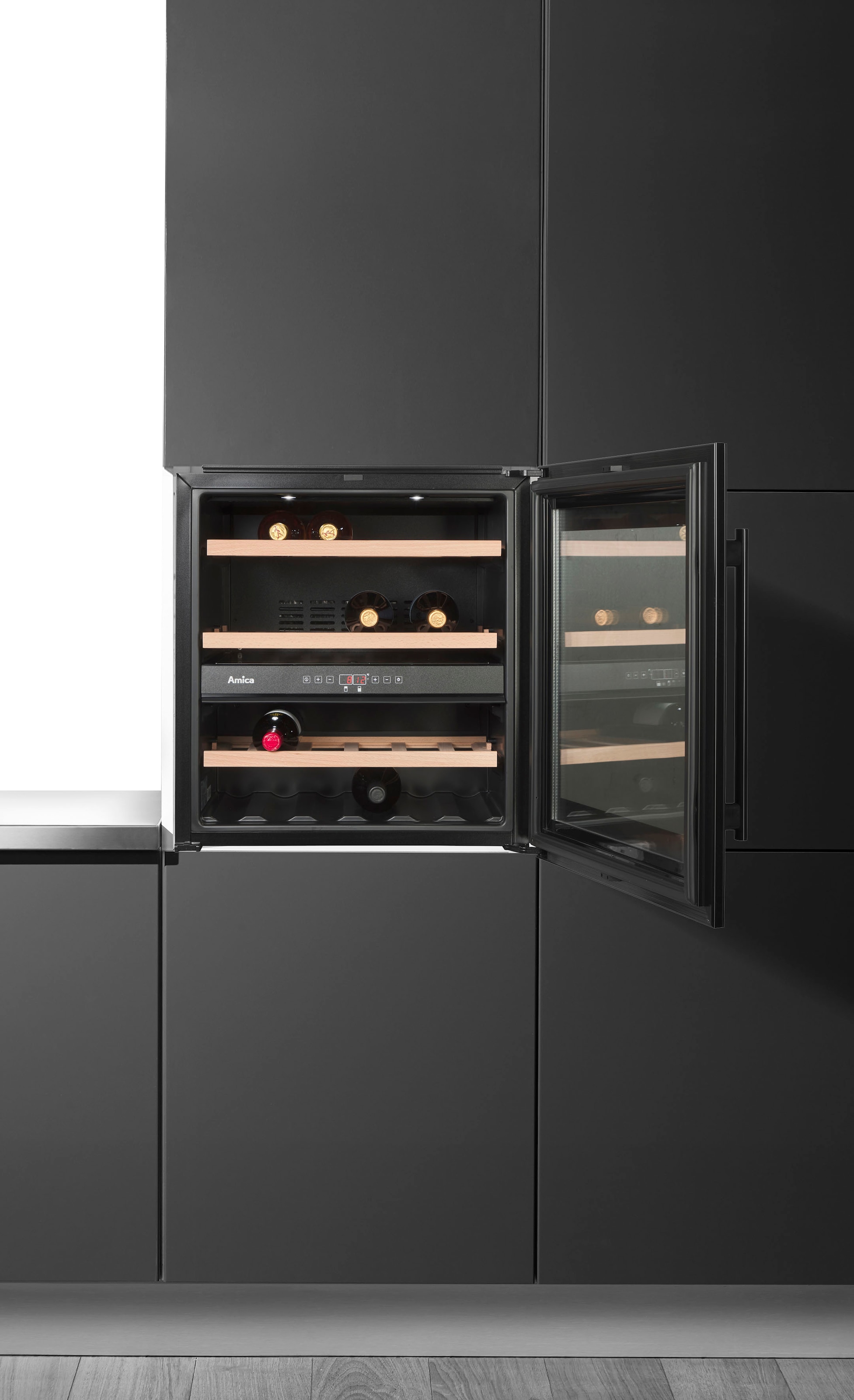 Amica Weinkühlschrank »WCB2K60B36.1 / WK 341 212 S«, für 37 Standardflaschen á 075l