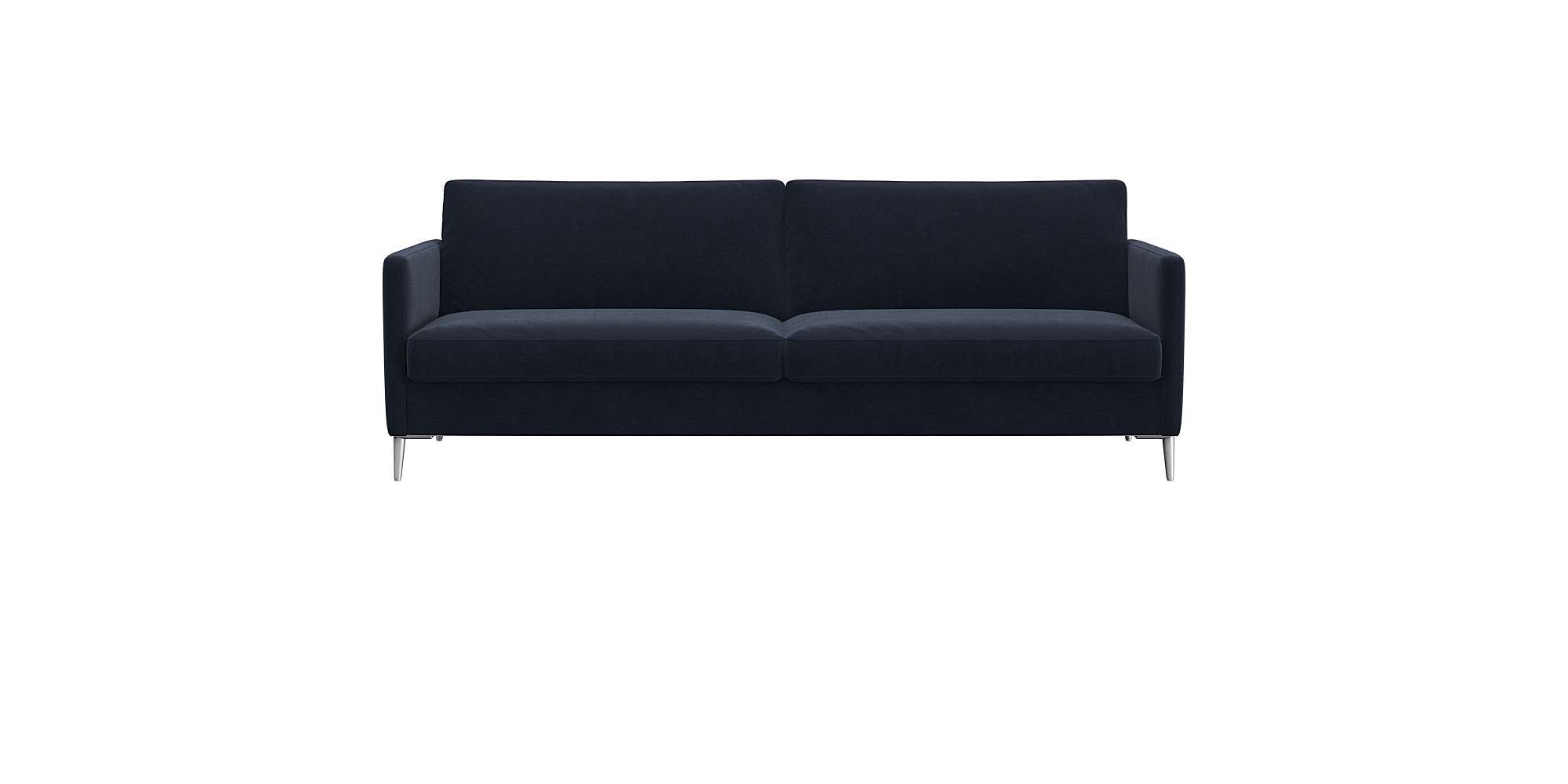 FLEXLUX 3-Sitzer "Fiore, super Sitzkomfort durch Kaltschaum im Sitz" schmale Armlehnen, Füße Alu