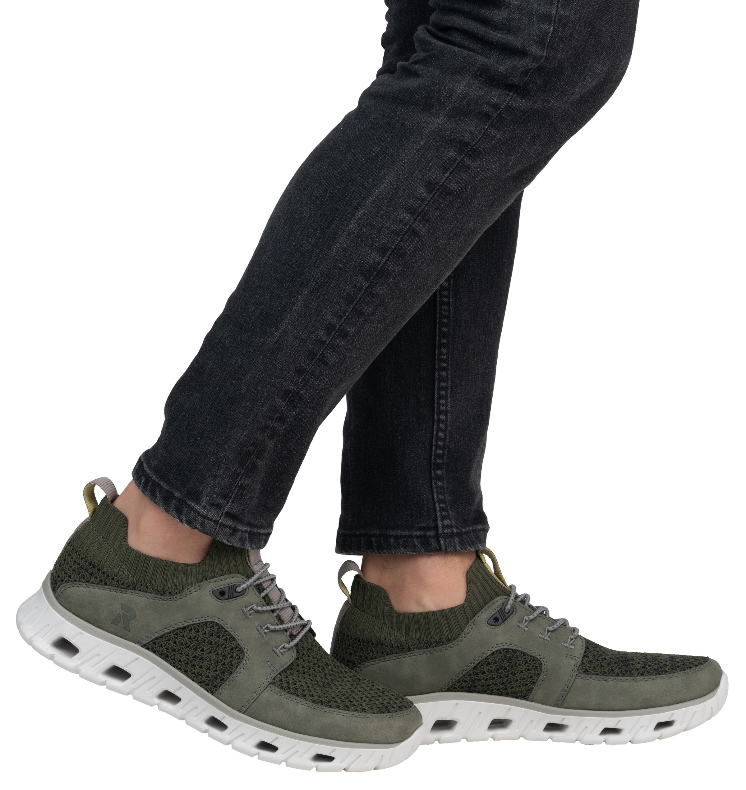 Thumbnail - RIEKER Sport Slip-On Sneaker, Halbschuh, Freizeitschuh, Slipper mit modischer Laufsohle
