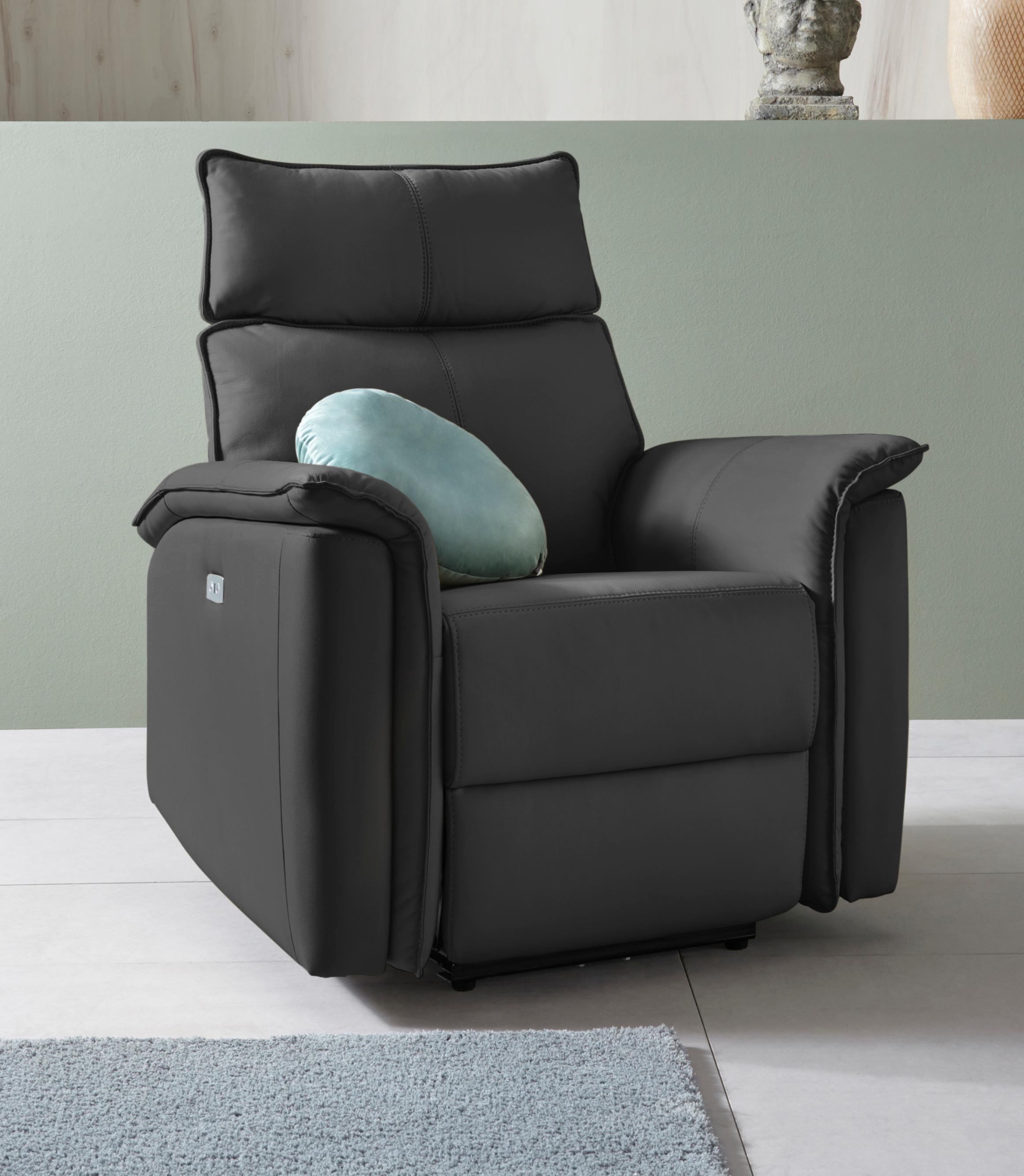 Places of Style Relaxsessel Zola, mit hohen Sitzkomfort, elektischer Relaxfunktion und USB-Steckeranschluss, Breite 87 cm