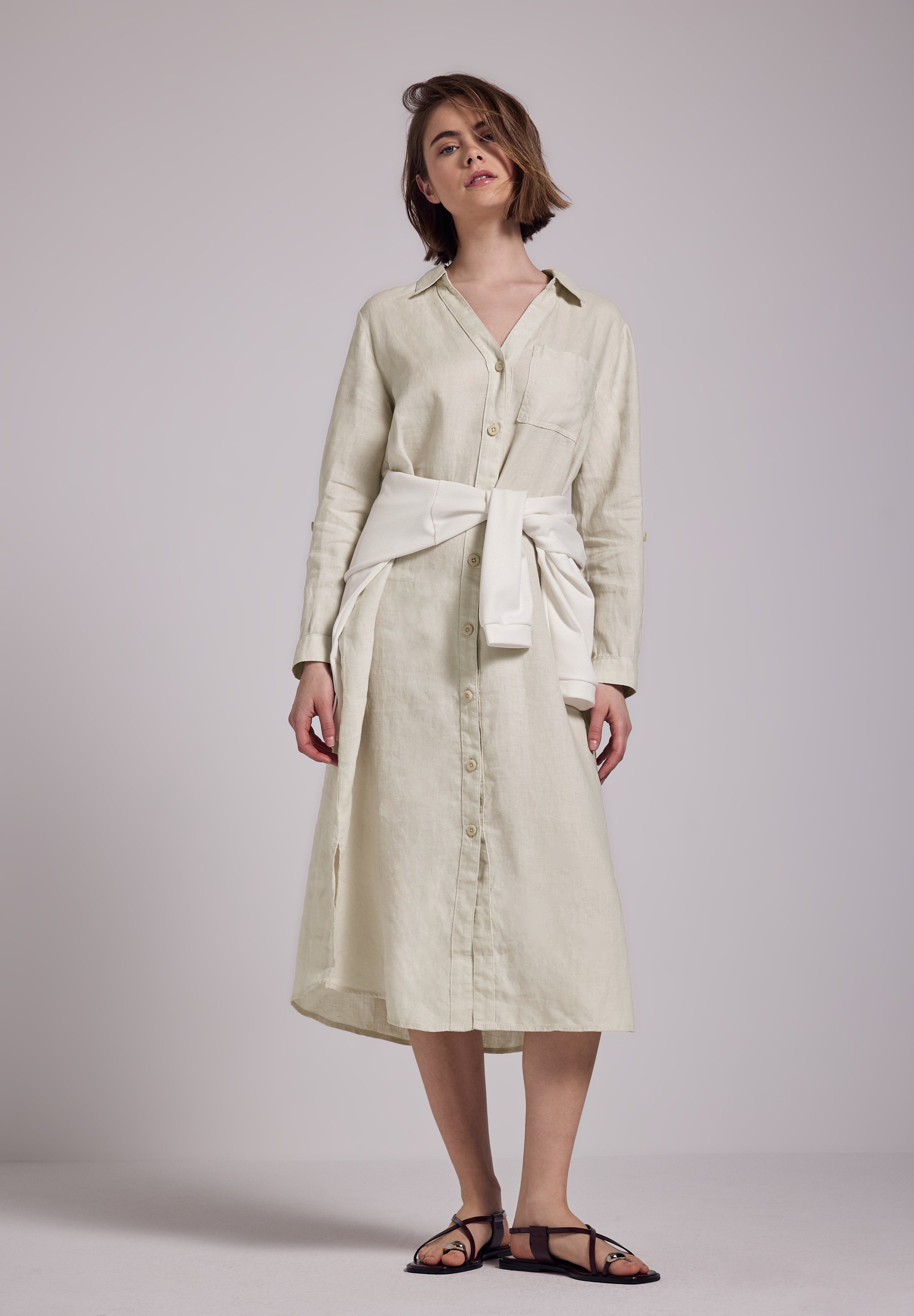 Thumbnail - STREET ONE STUDIO Sommerkleid Brusttasche mit Knopfleiste